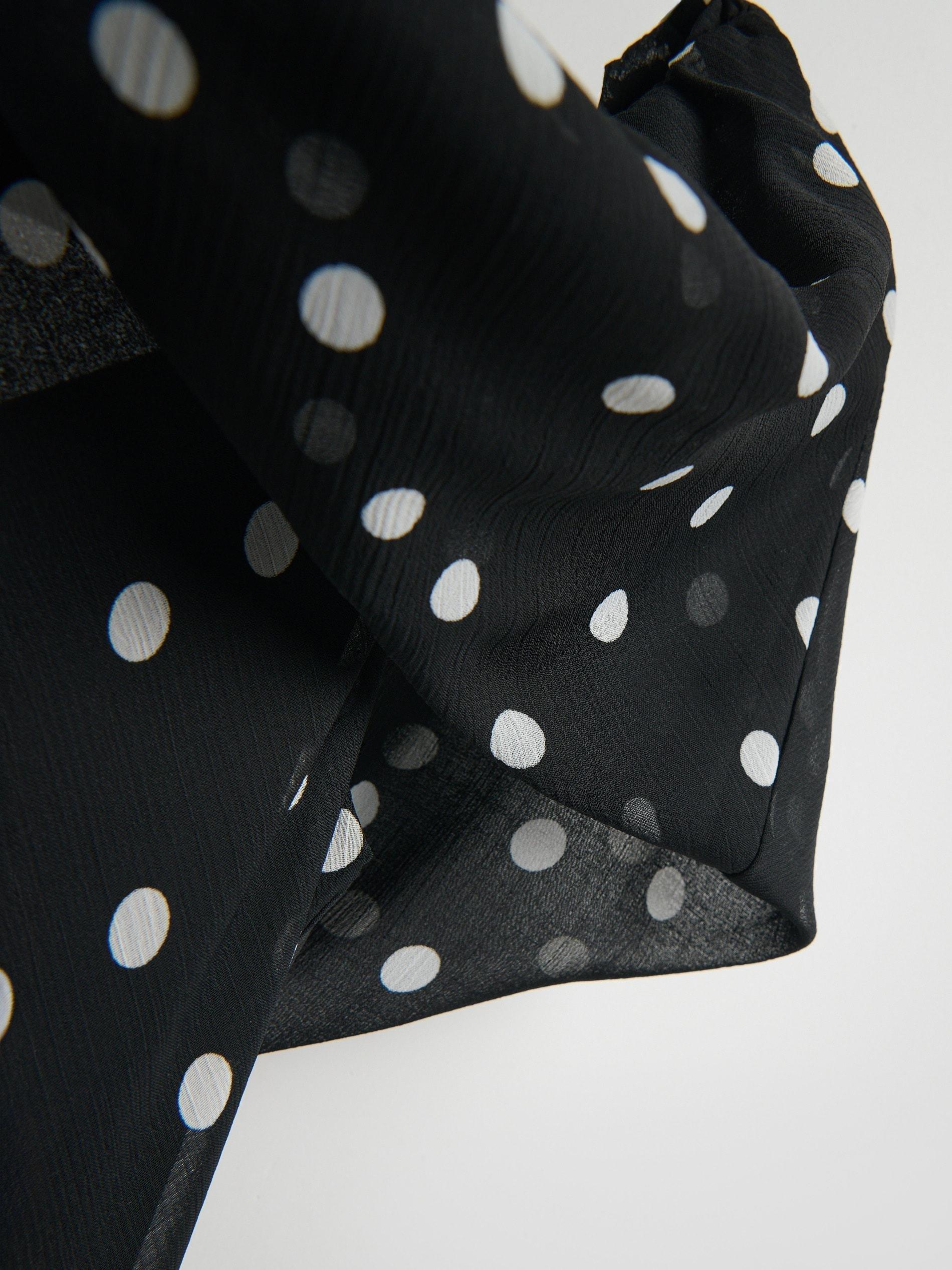Brown Polka Dot Midi Dress, Brown, large image number 5