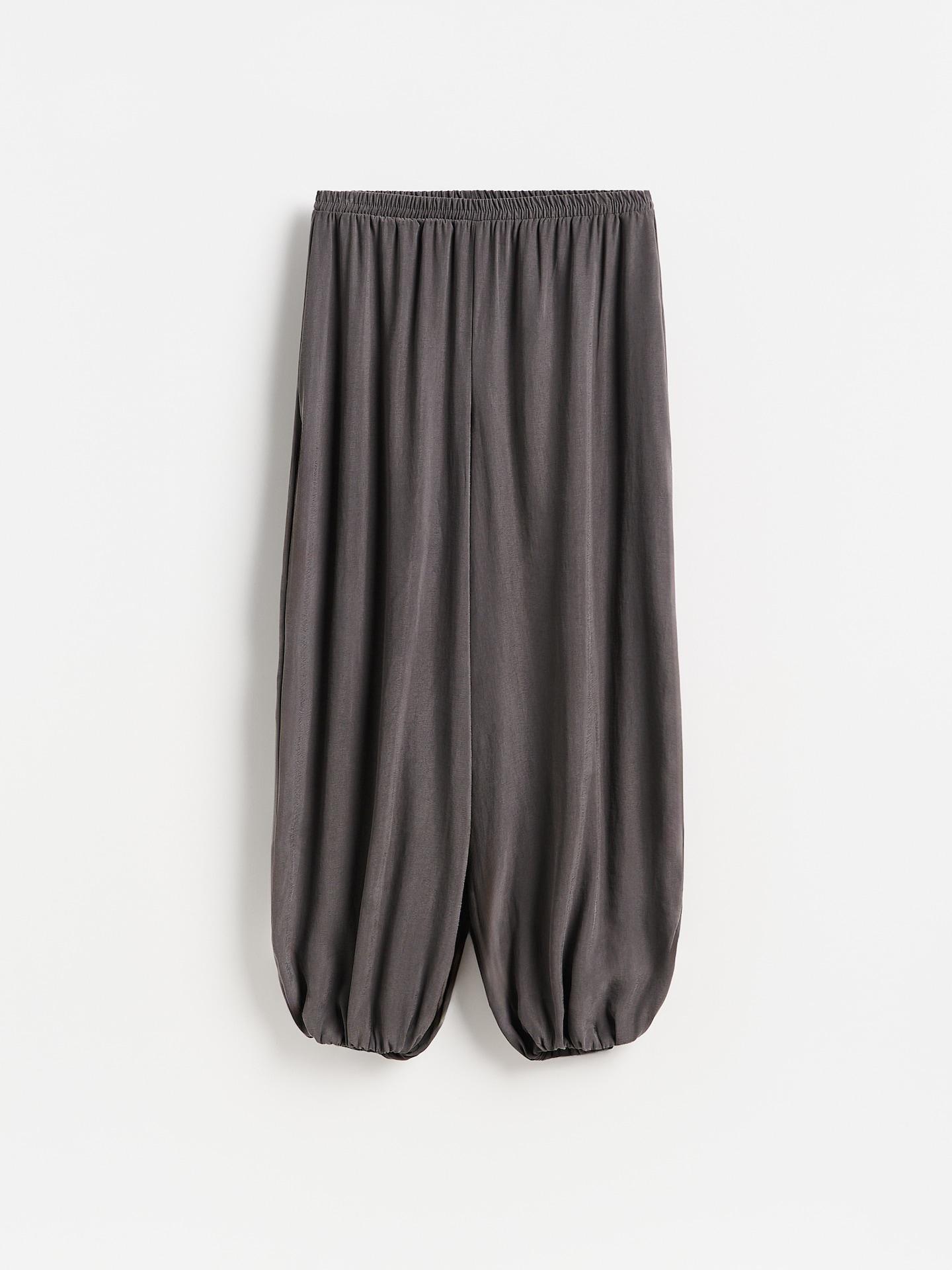 Grey Balloon Trousers With Modal, Grey, large image number 4