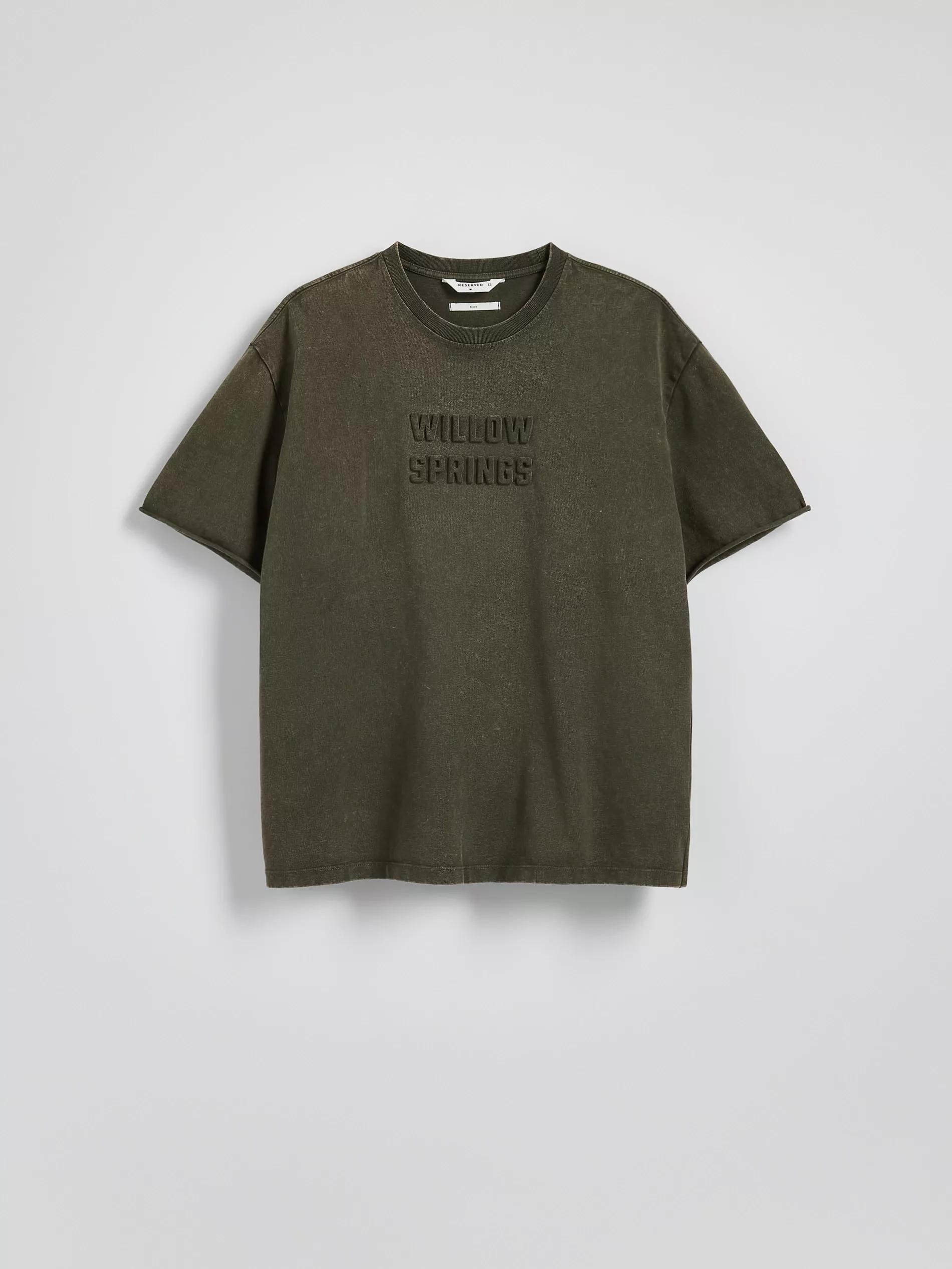 Brown Boxy T-Shirt With Wash Effect, , large image number 4