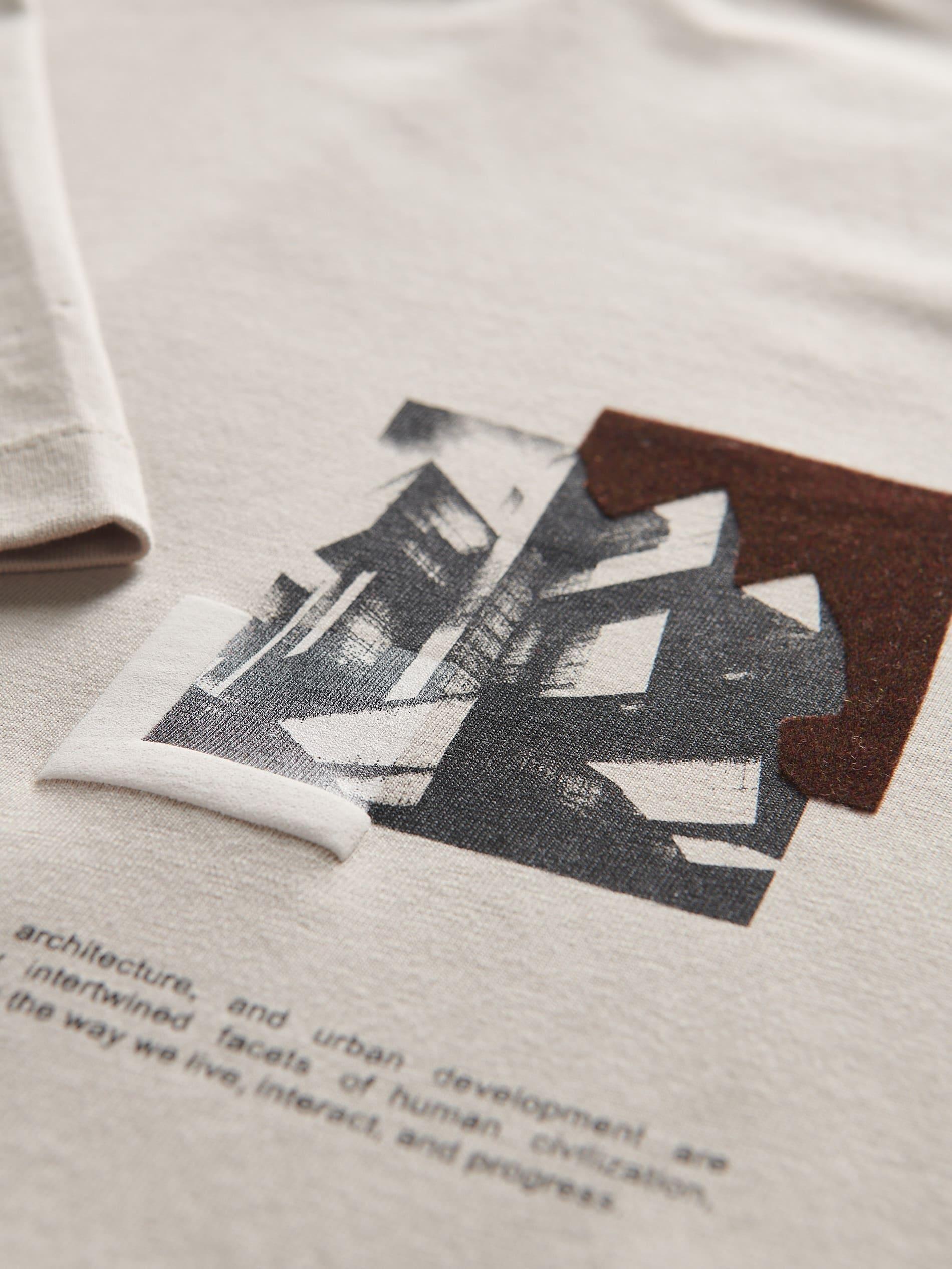 Cream Regular T-Shirt With Print, , large image number 4