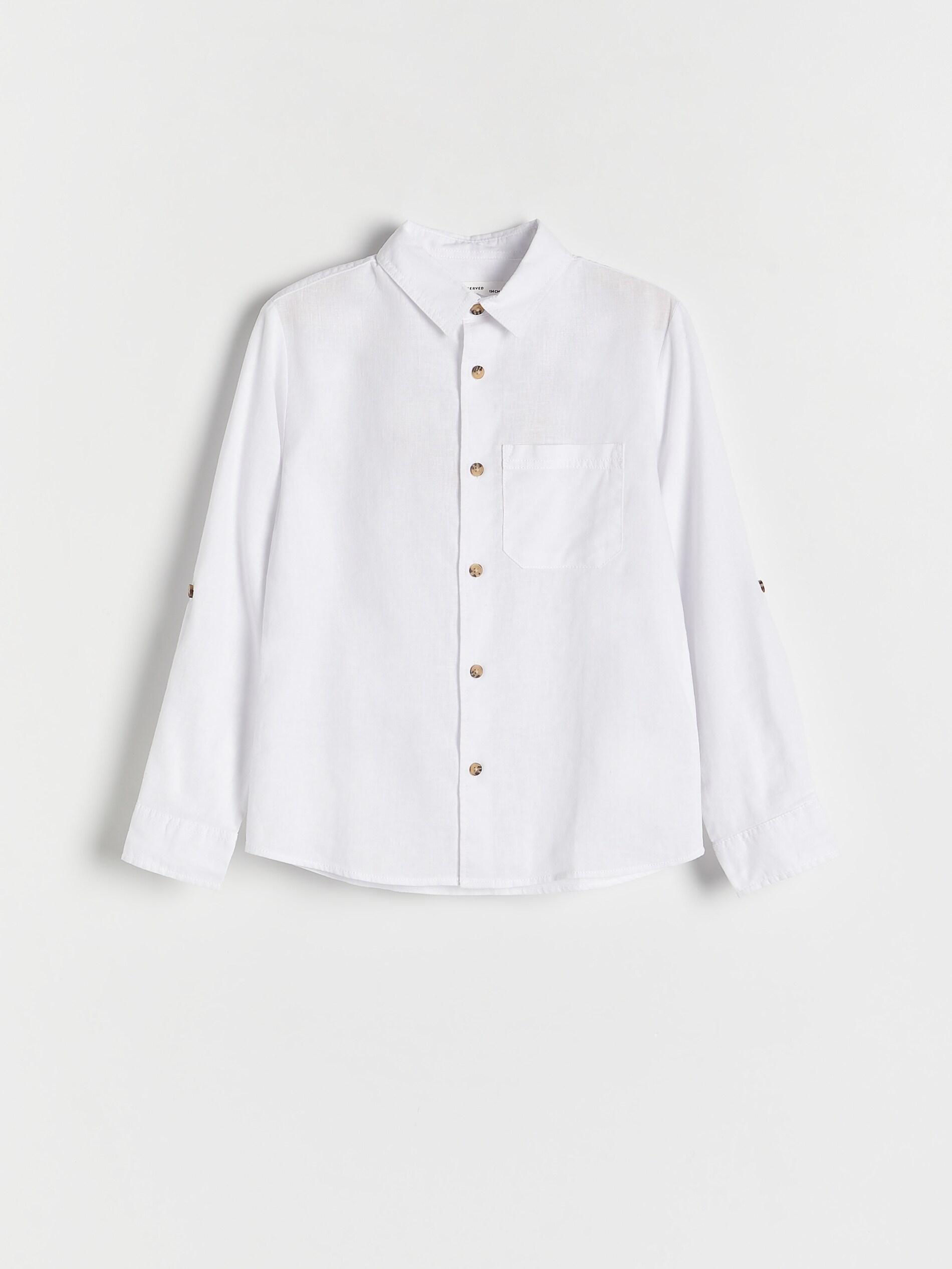 White Linen Shirt, Kids Boys, , large image number 2