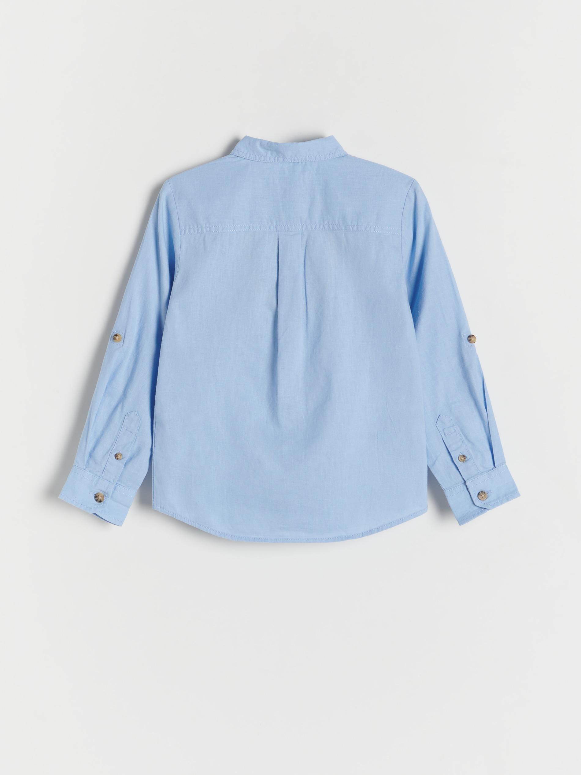 Blue Linen Shirt, Kids Boys, Blue, large image number 3