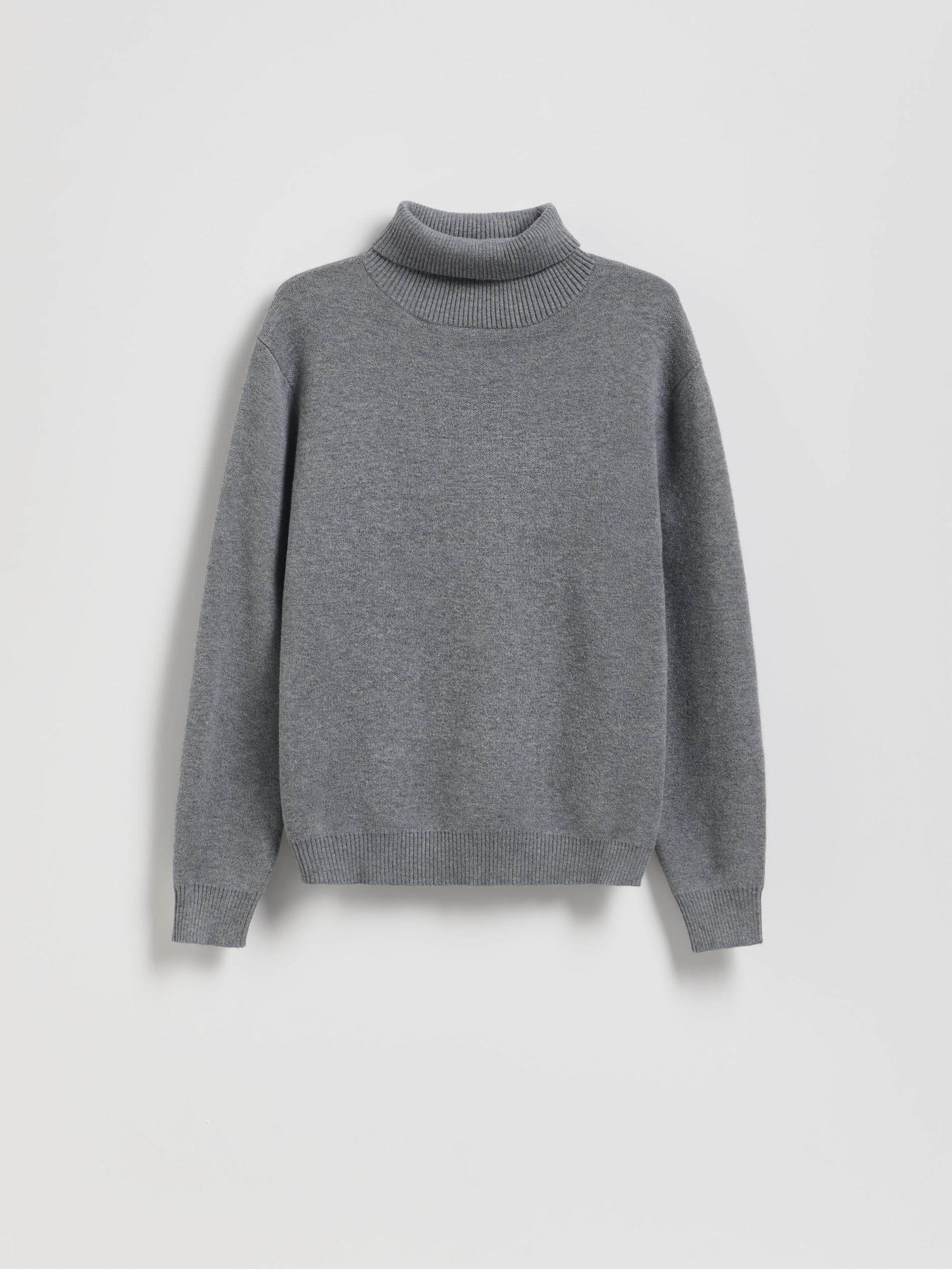 Grey Classic Turtleneck, Grey, medium