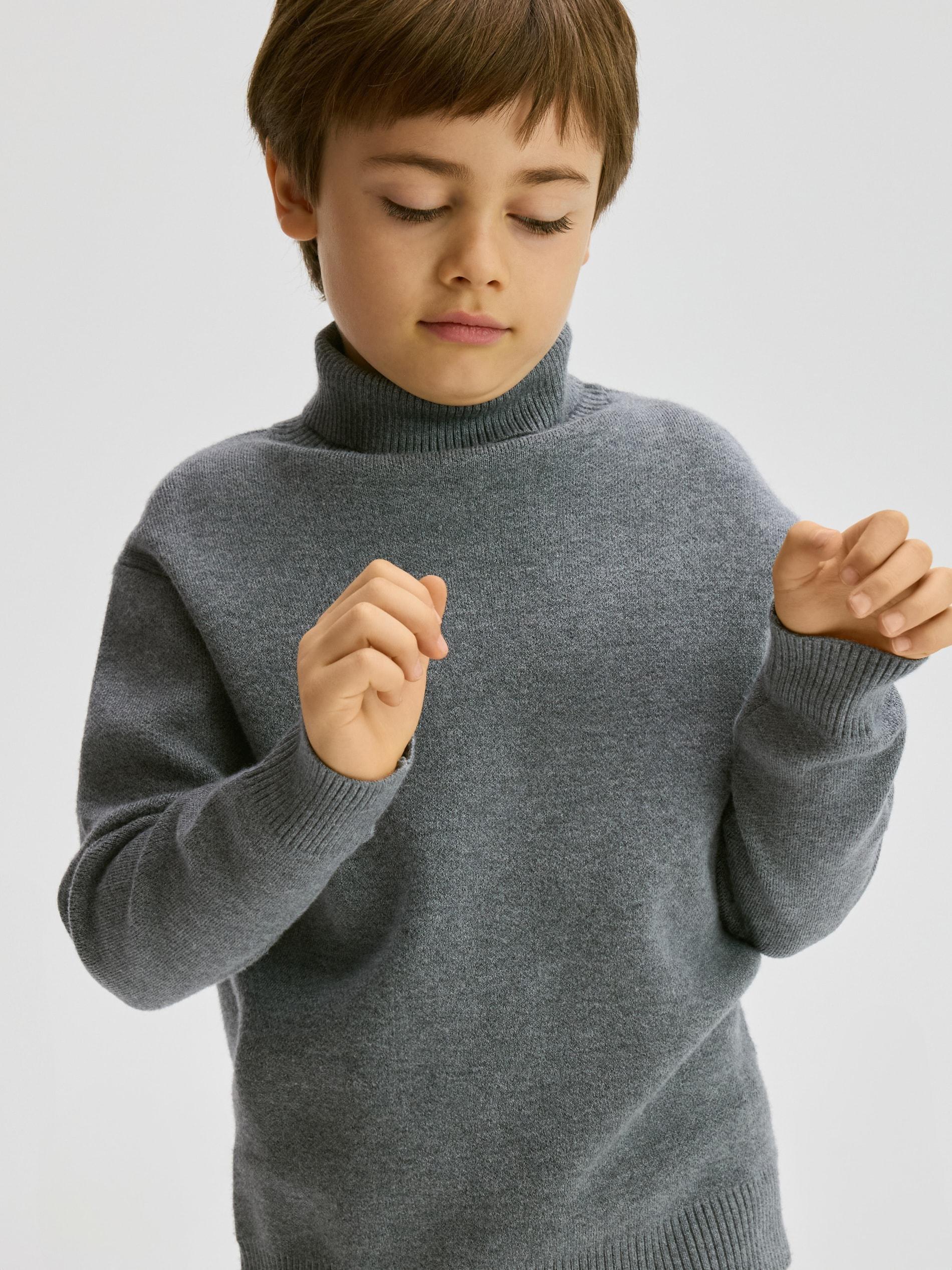 Grey Classic Turtleneck, Grey, medium