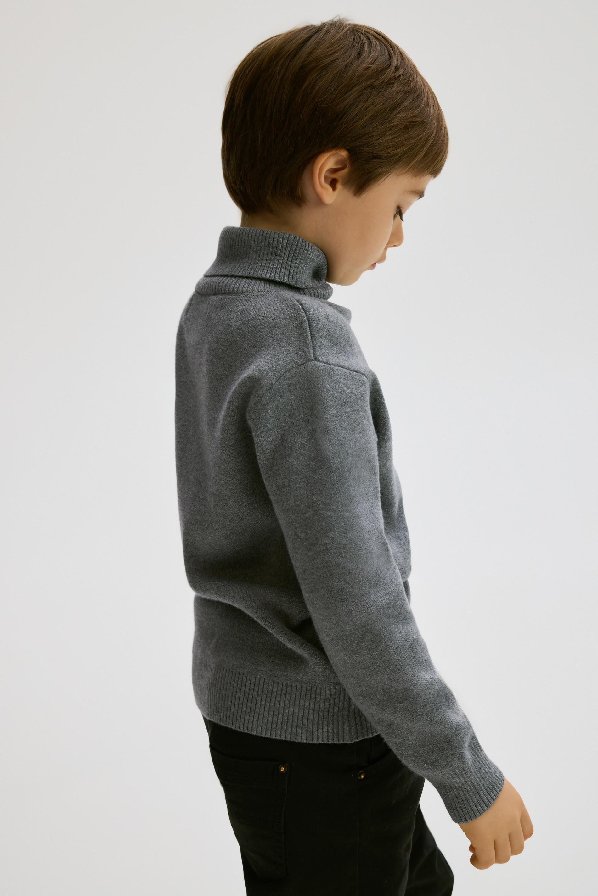 Grey Classic Turtleneck, Grey, large image number 4