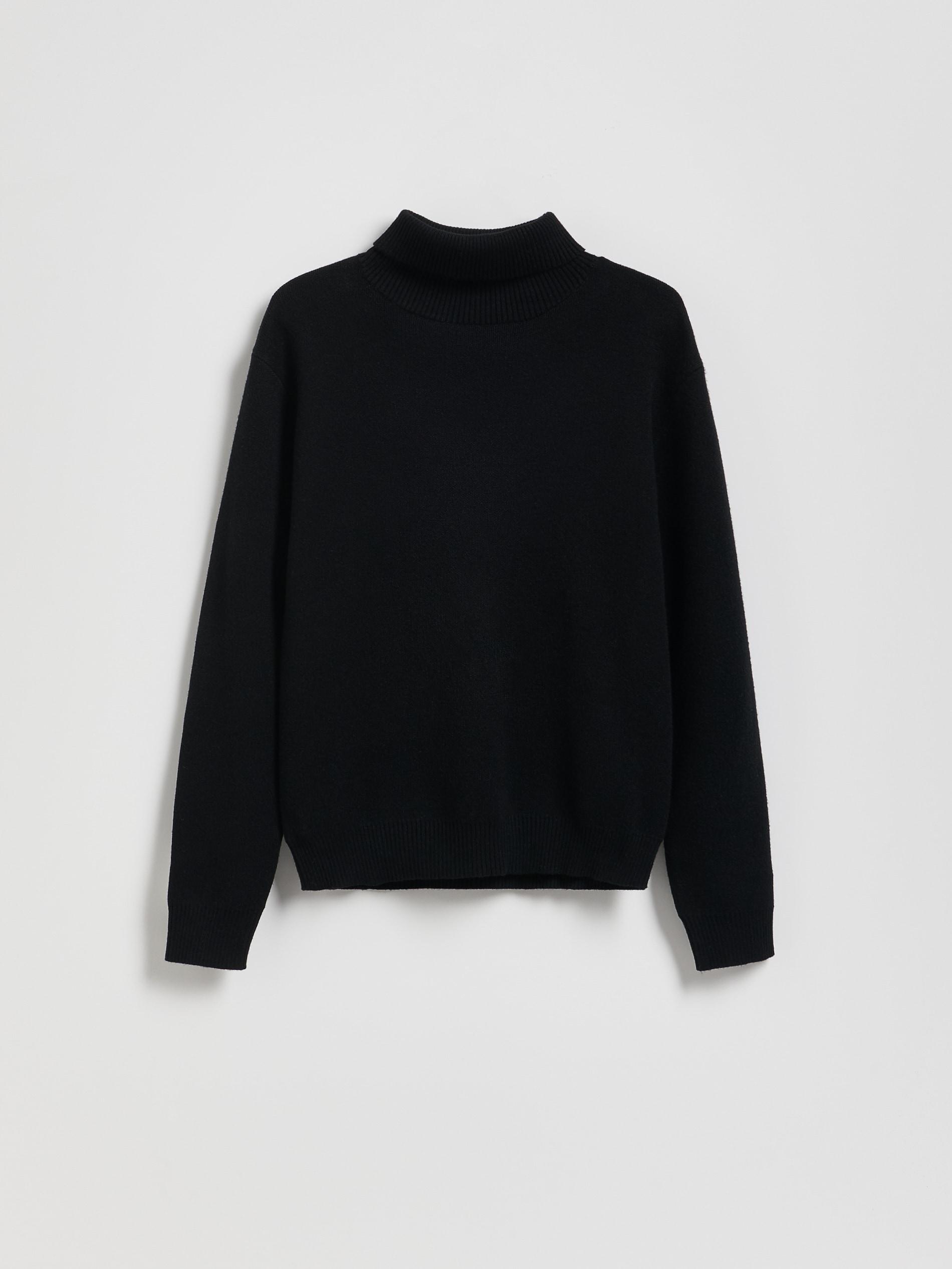 Black Classic Turtleneck, Black, medium