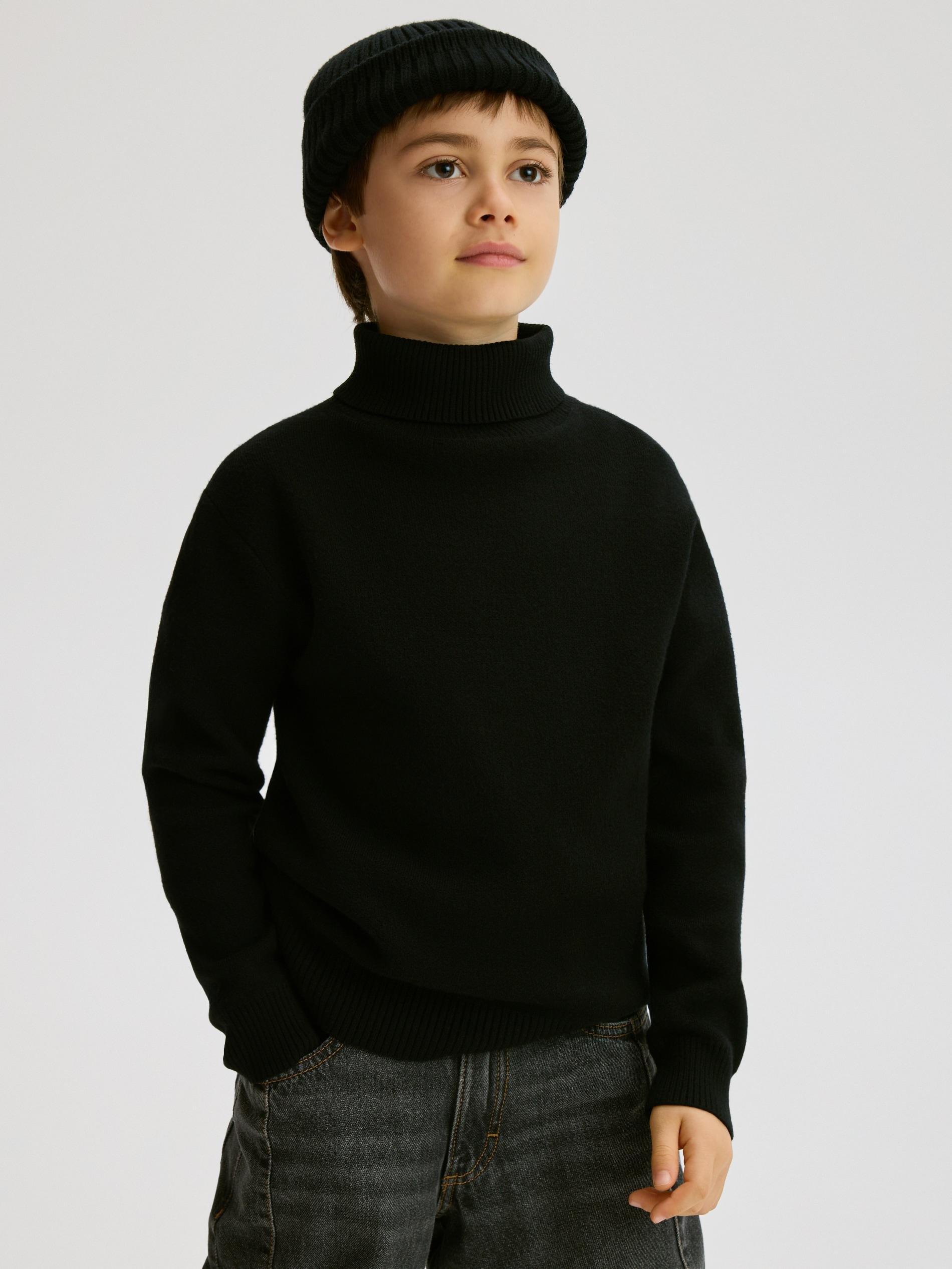 Black Classic Turtleneck, Black, large image number 3