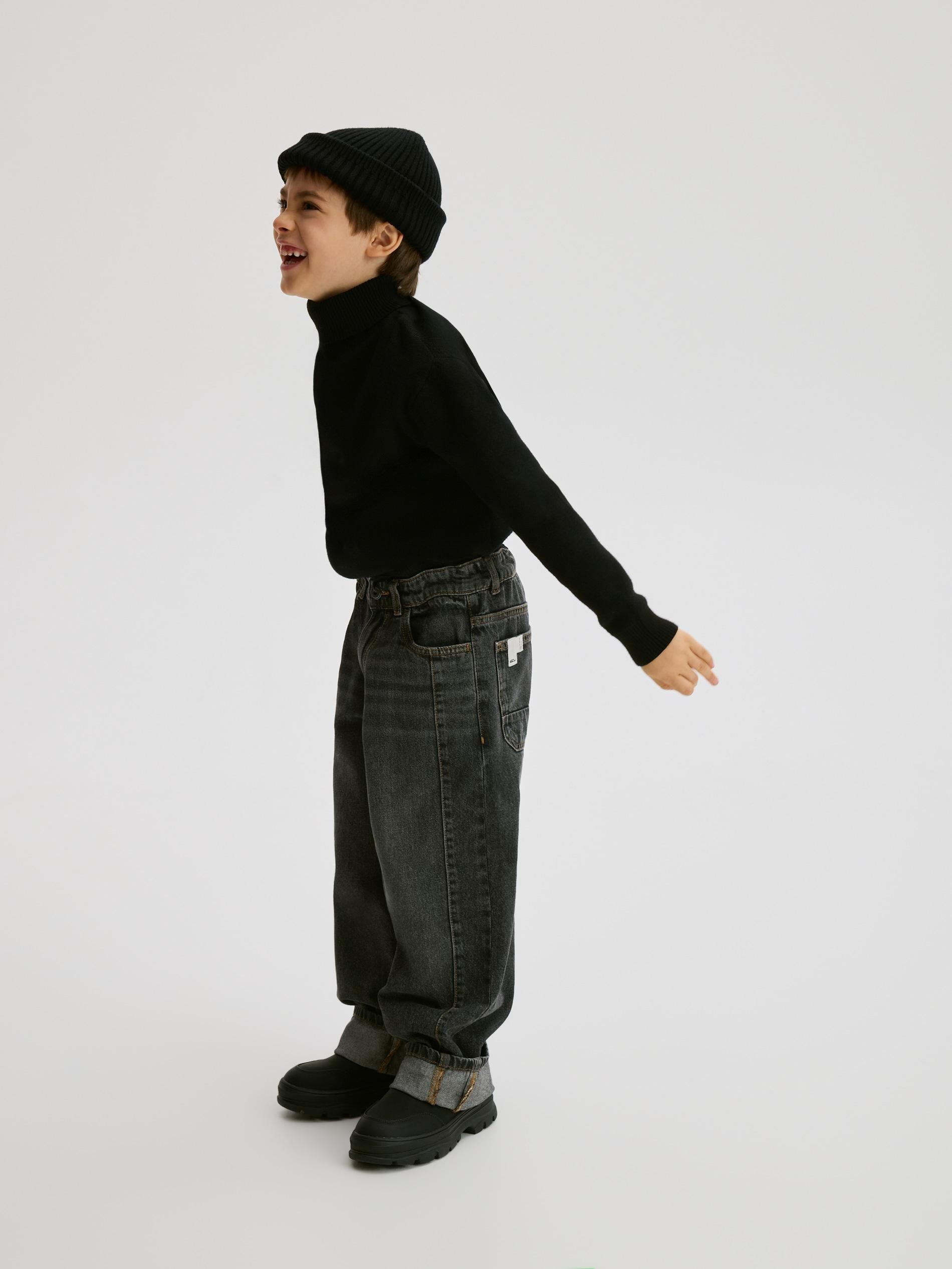 Black Classic Turtleneck, Black, large image number 4