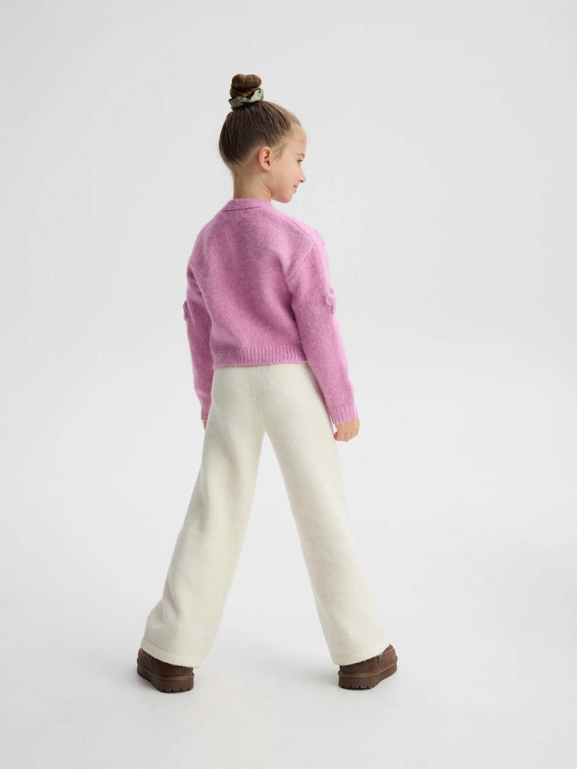 Pink Cardigan With Floral Appliqu&oslash;&pound;&Acirc;&copy;, Pink, large image number 3