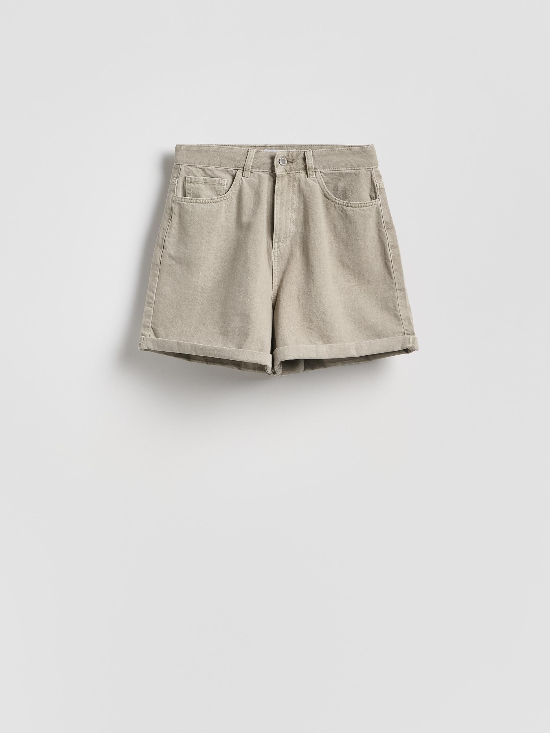 Green Denim Shorts, 7401_81J, large image number 4