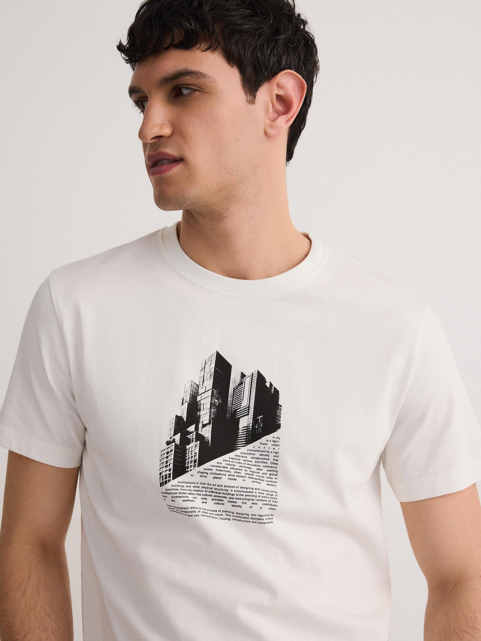 Cream Regular T-Shirt With Print, , large image number 2