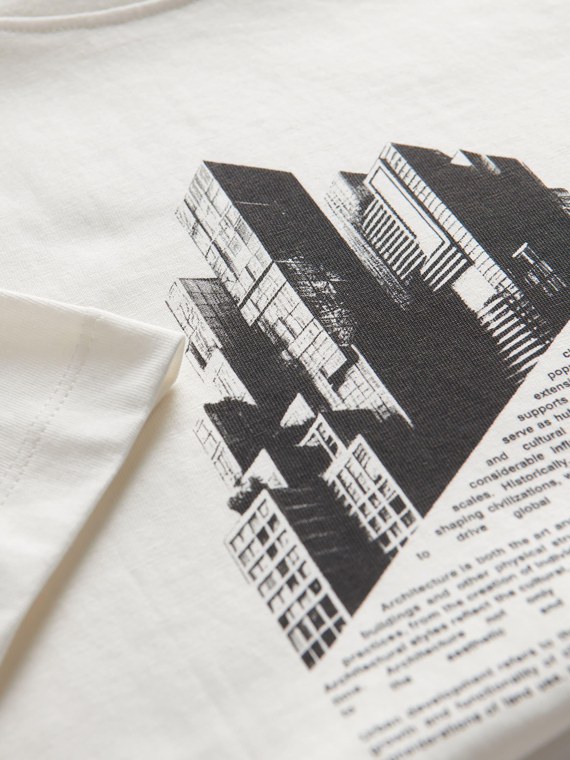 Cream Regular T-Shirt With Print, , large image number 5