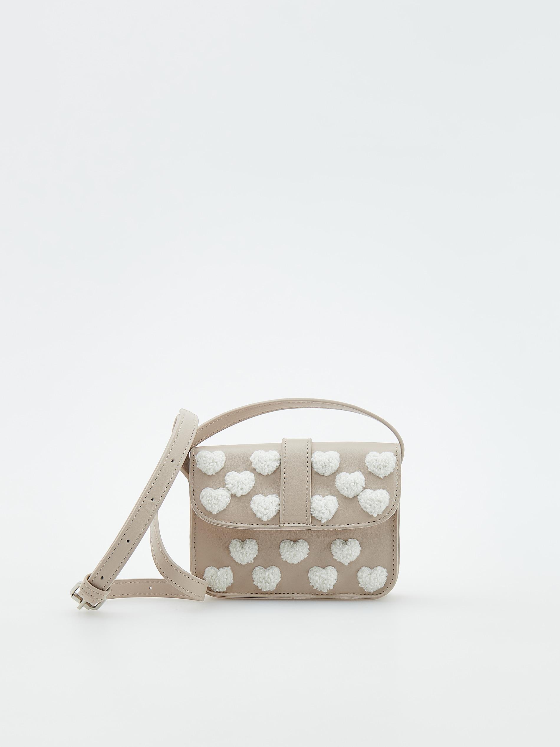 White Hearts Bag, Kids Girls, Ivory, large image number 1