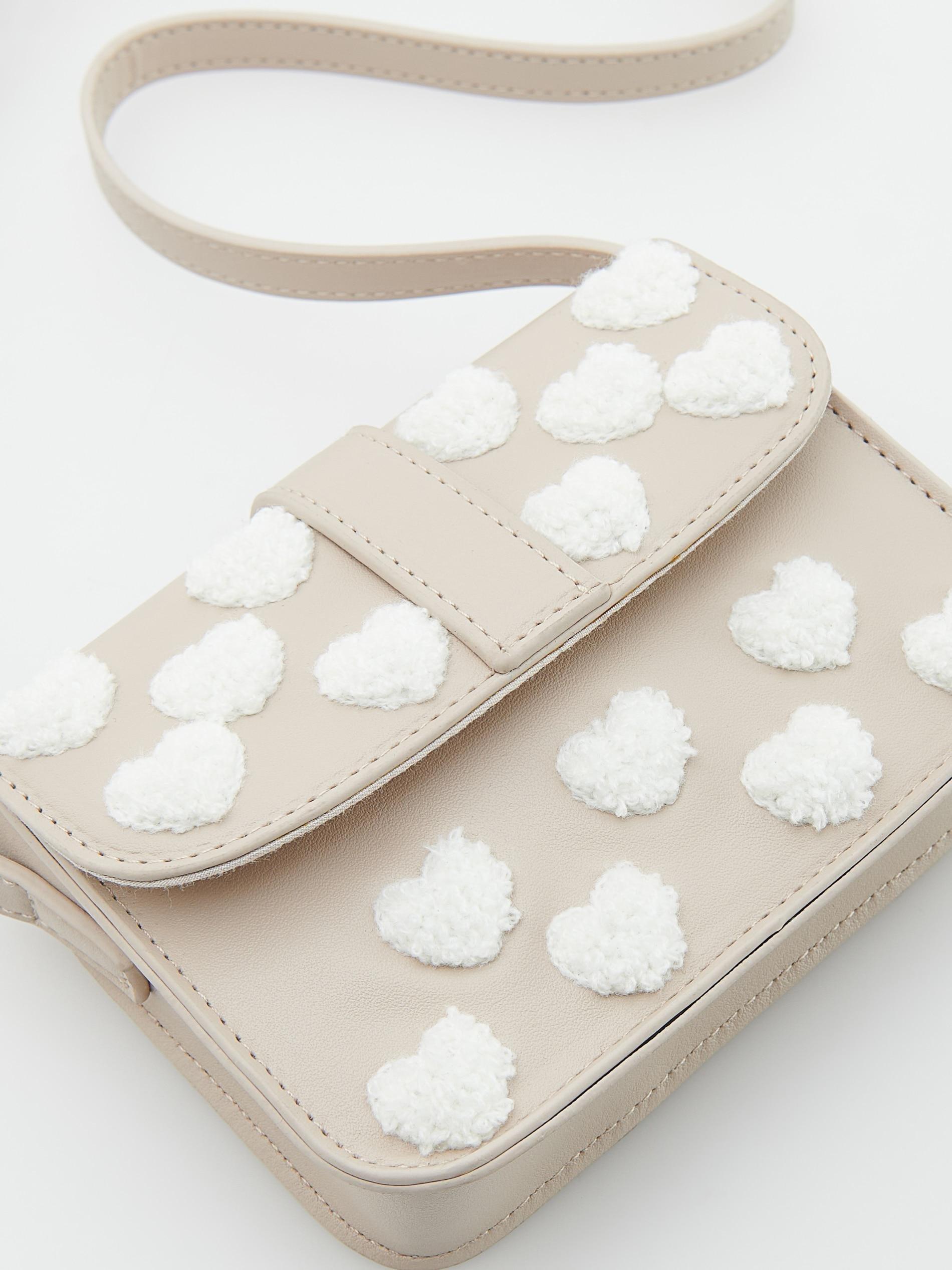 White Hearts Bag, Kids Girls, Ivory, large image number 2