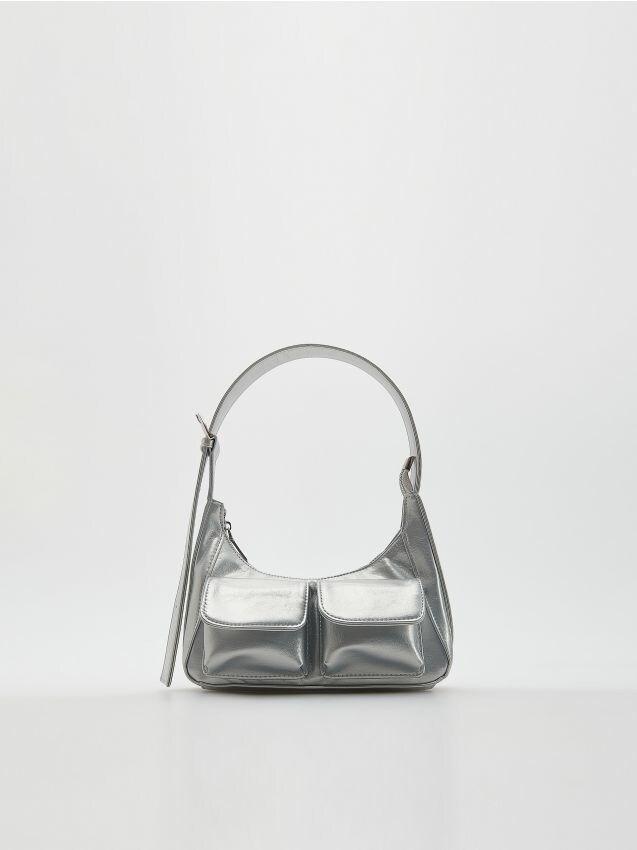 Reserved - Silver Metallic Effect Handbag, Kids Girls