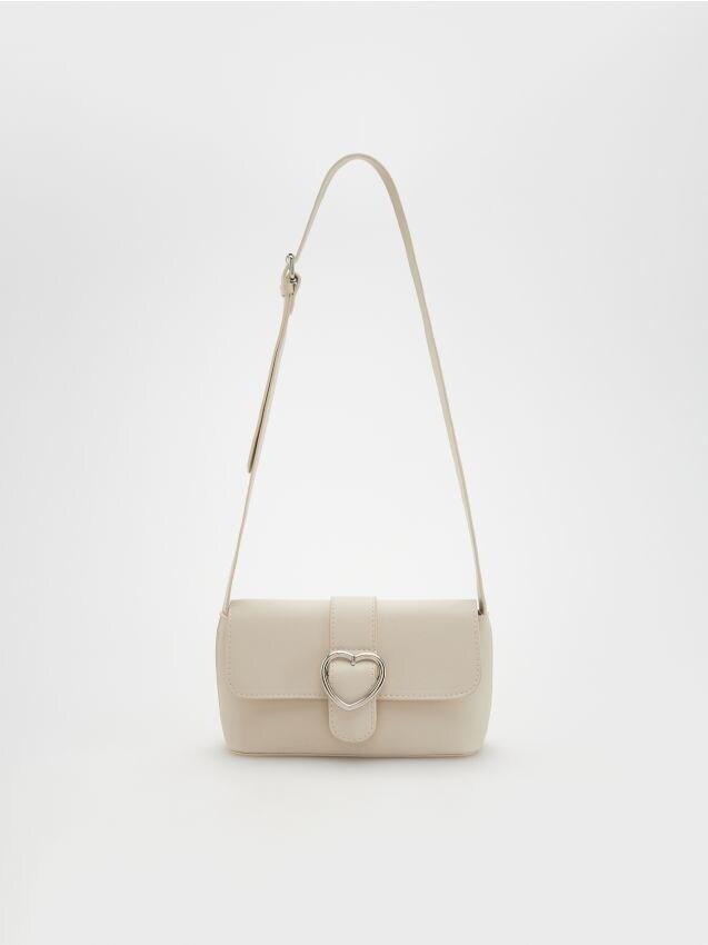Beige Messenger Bag, Kids Girls, Beige, large image number 0