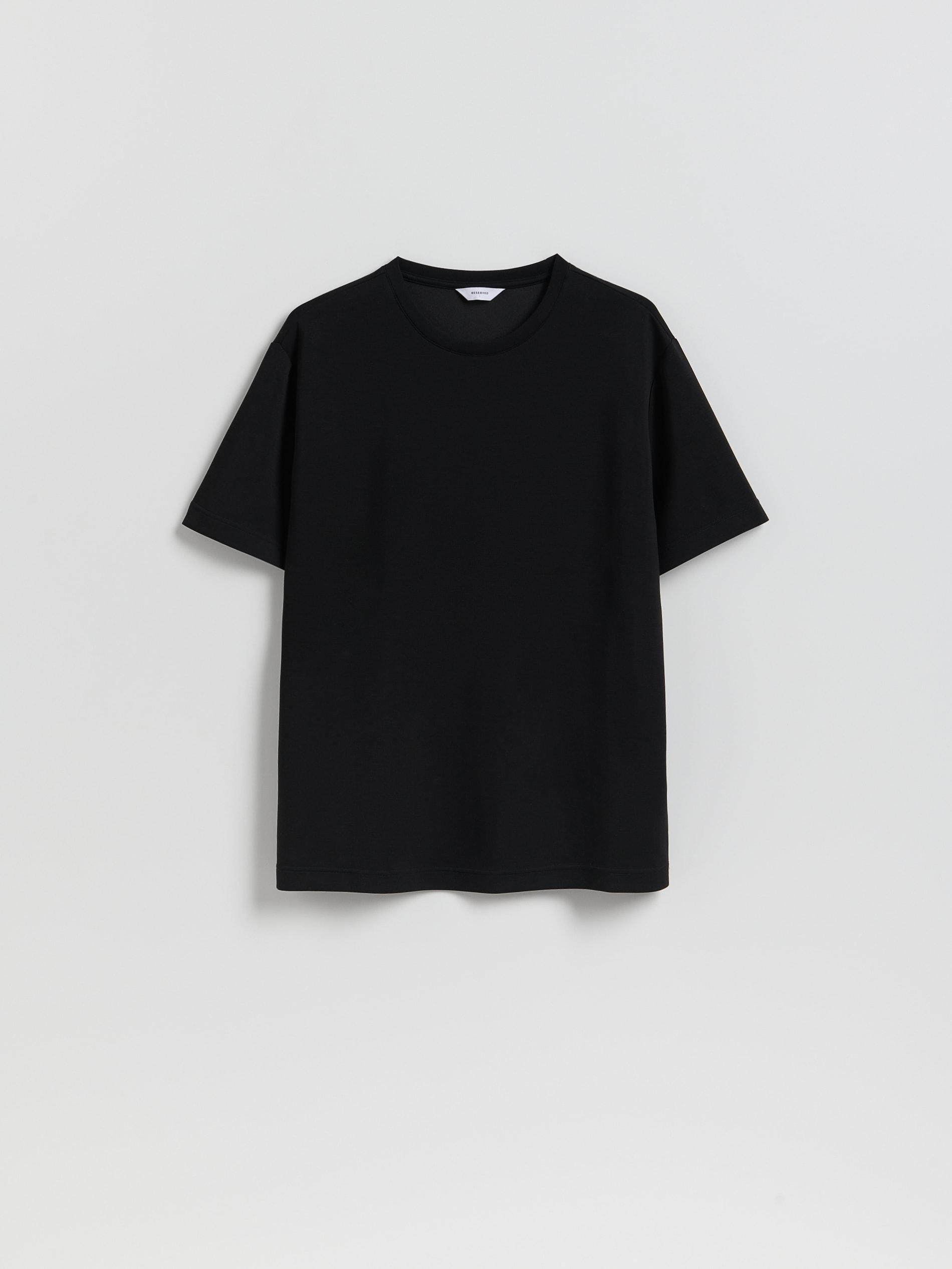 Black Regular Fit T-Shirt Made With Modal, Black, large image number 4