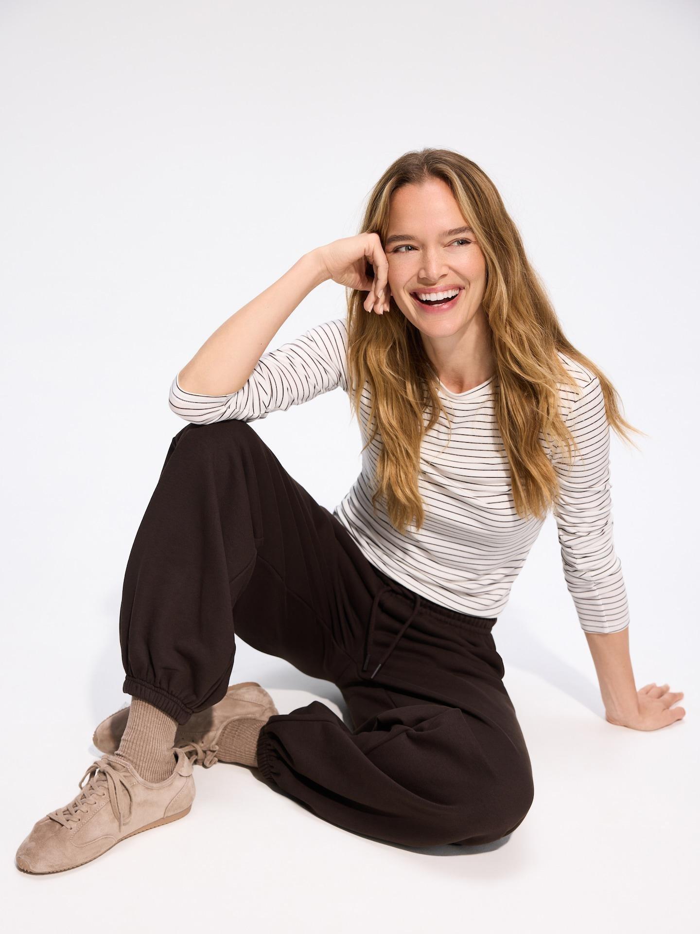 Brown Cotton Rich Sweatpants, Brown, medium