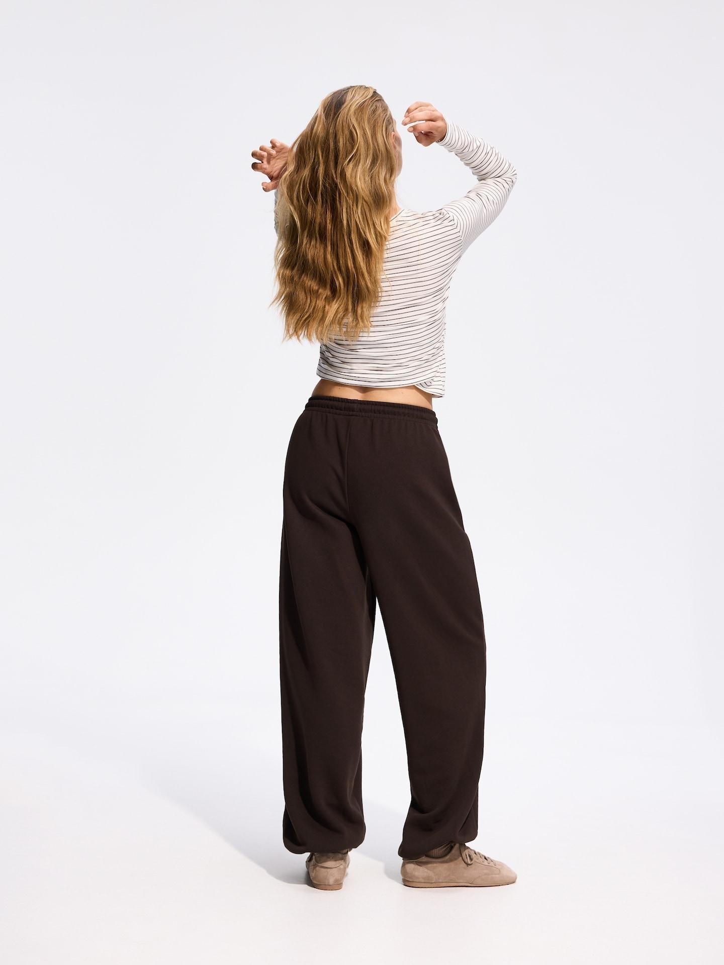 Brown Cotton Rich Sweatpants, Brown, medium