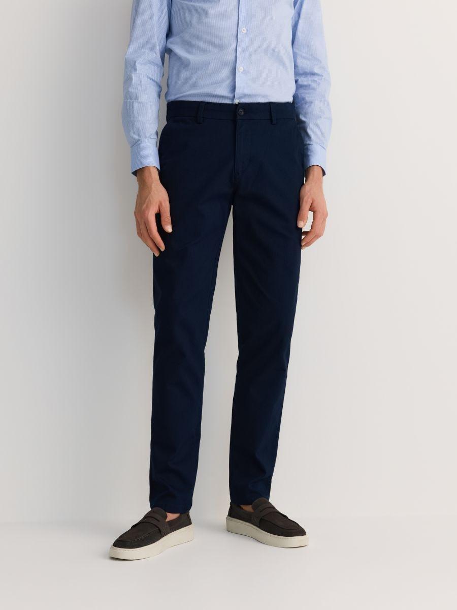 Blue Slim Chinos With High Cotton Content, Navy, large image number 0