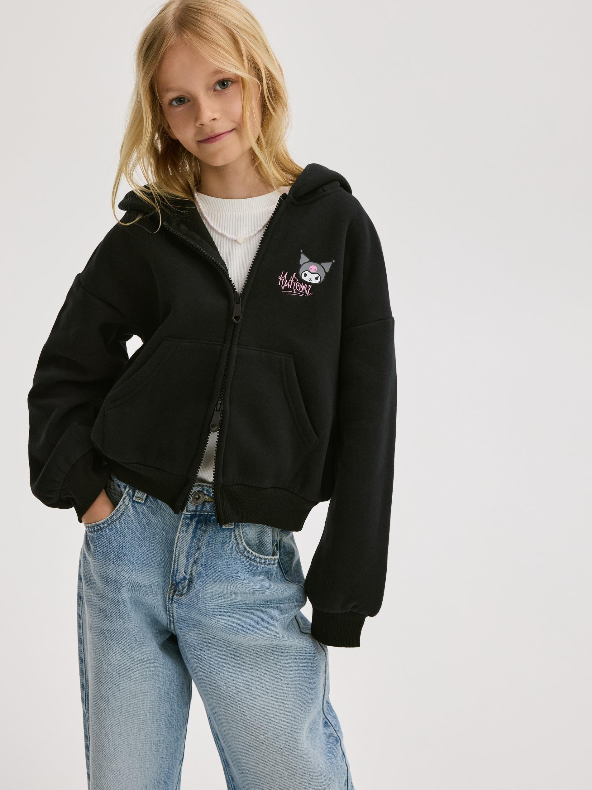 Black Kuromi Hoodie, Black, large image number 6