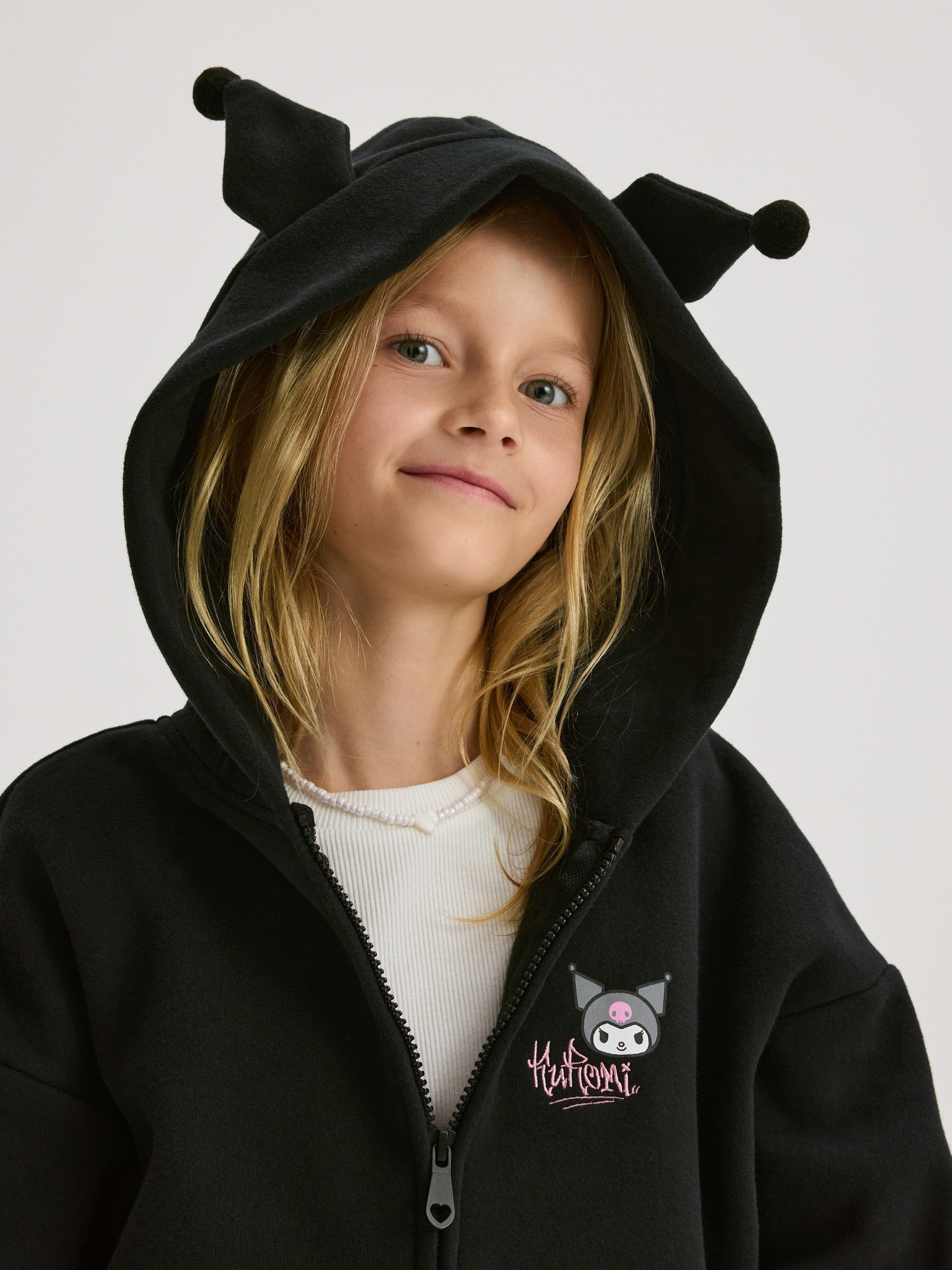 Black Kuromi Hoodie, Black, large image number 7