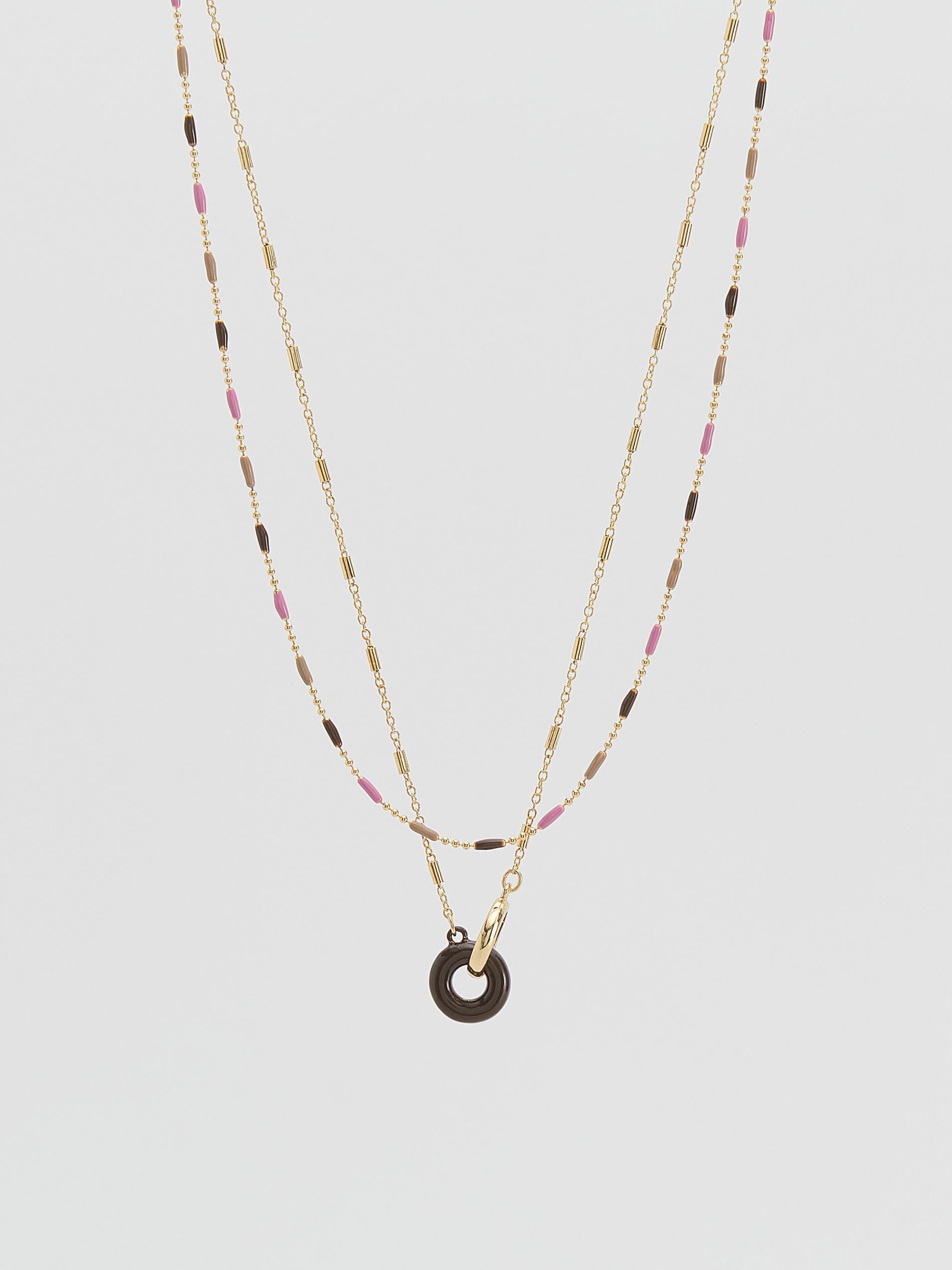 Multicolour Necklace With Pendant, Multicolor, large image number 0