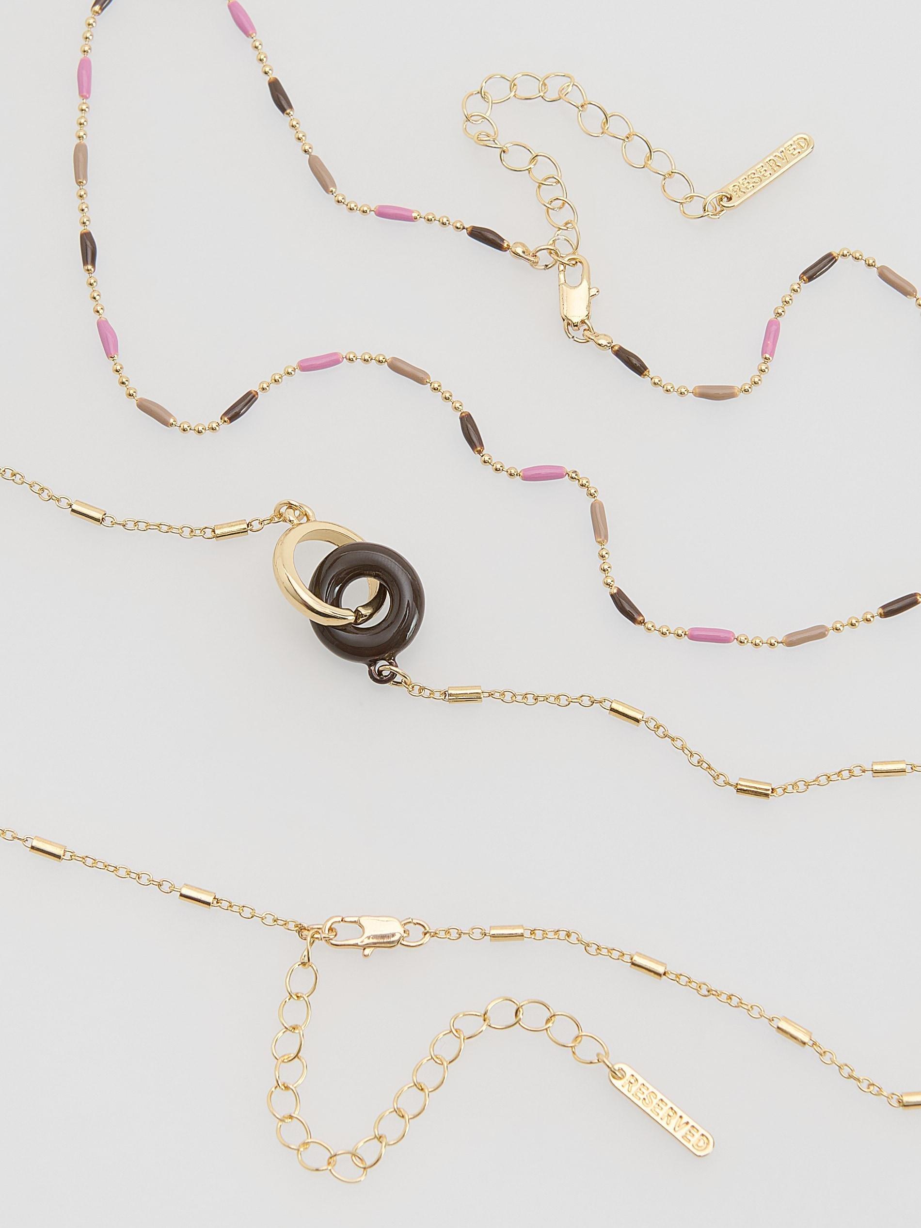Multicolour Necklace With Pendant, Multicolor, large image number 1