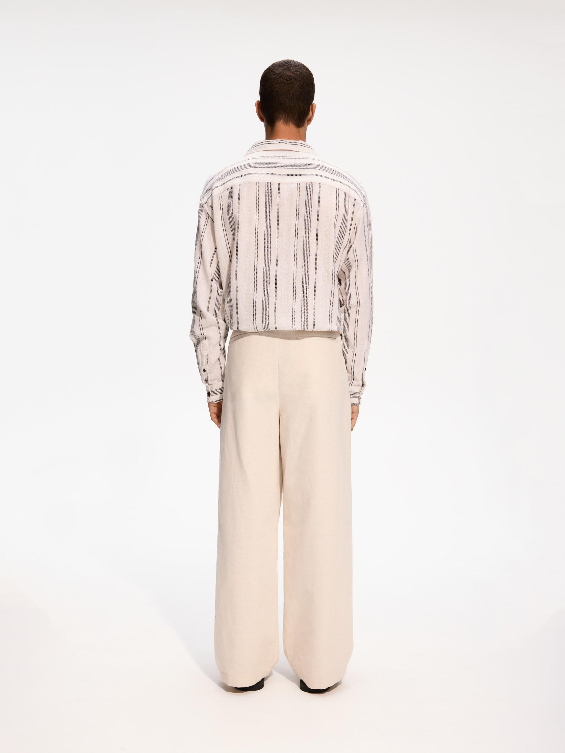 Cream Wide Leg Trousers, Ivory, large image number 2