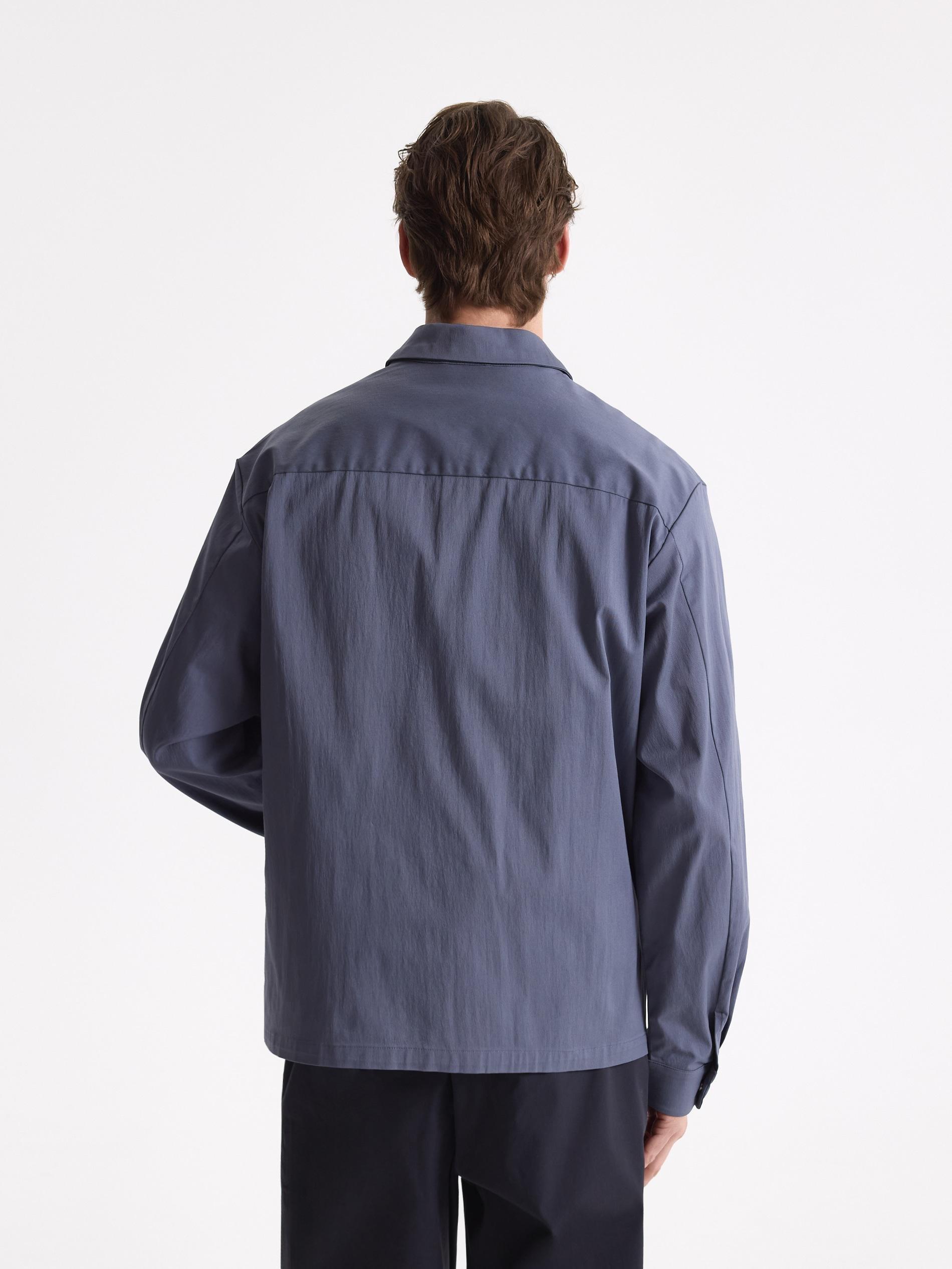 Navy Jacket With Collar, Blue, medium