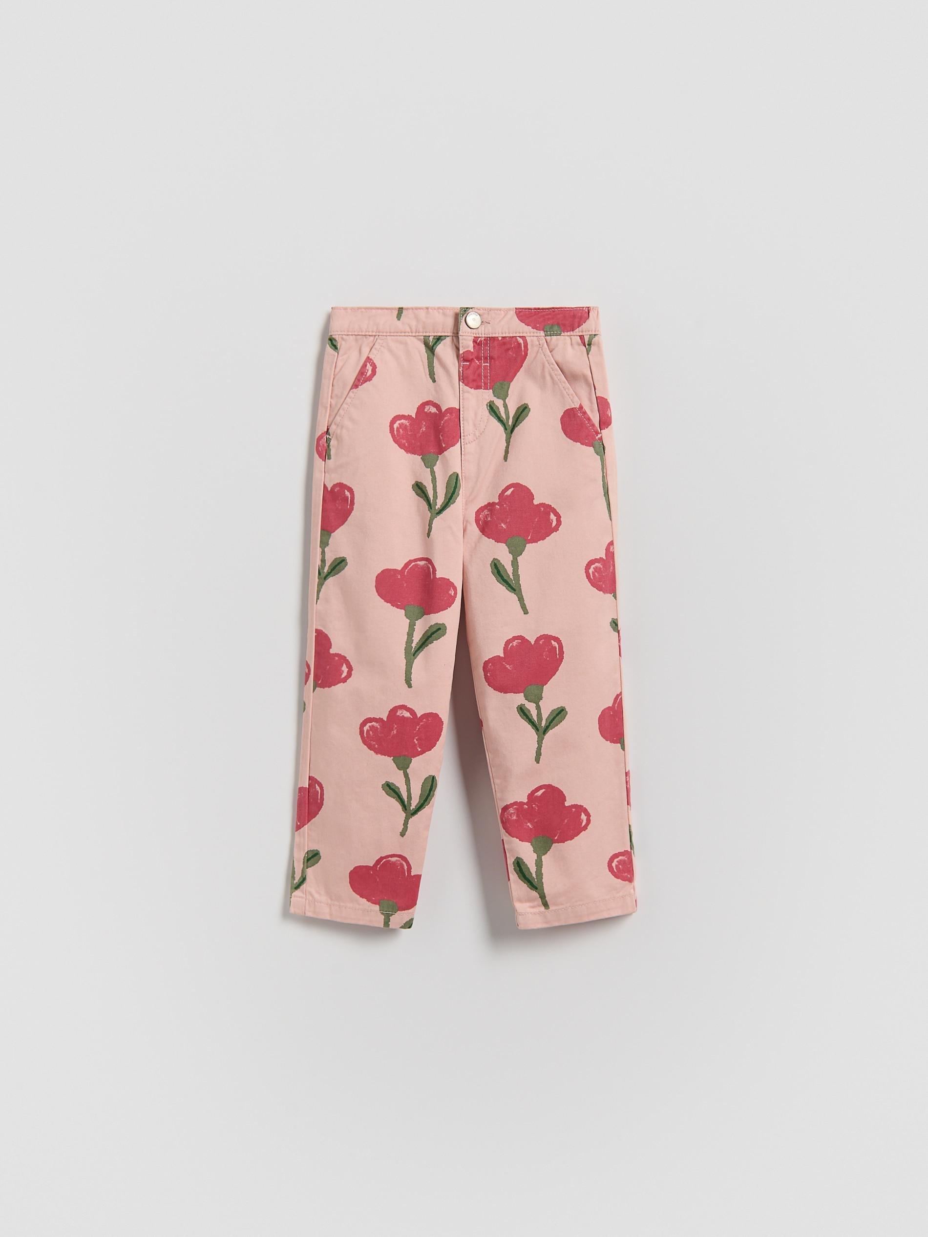 Pink Patterned Trousers, Pink, medium