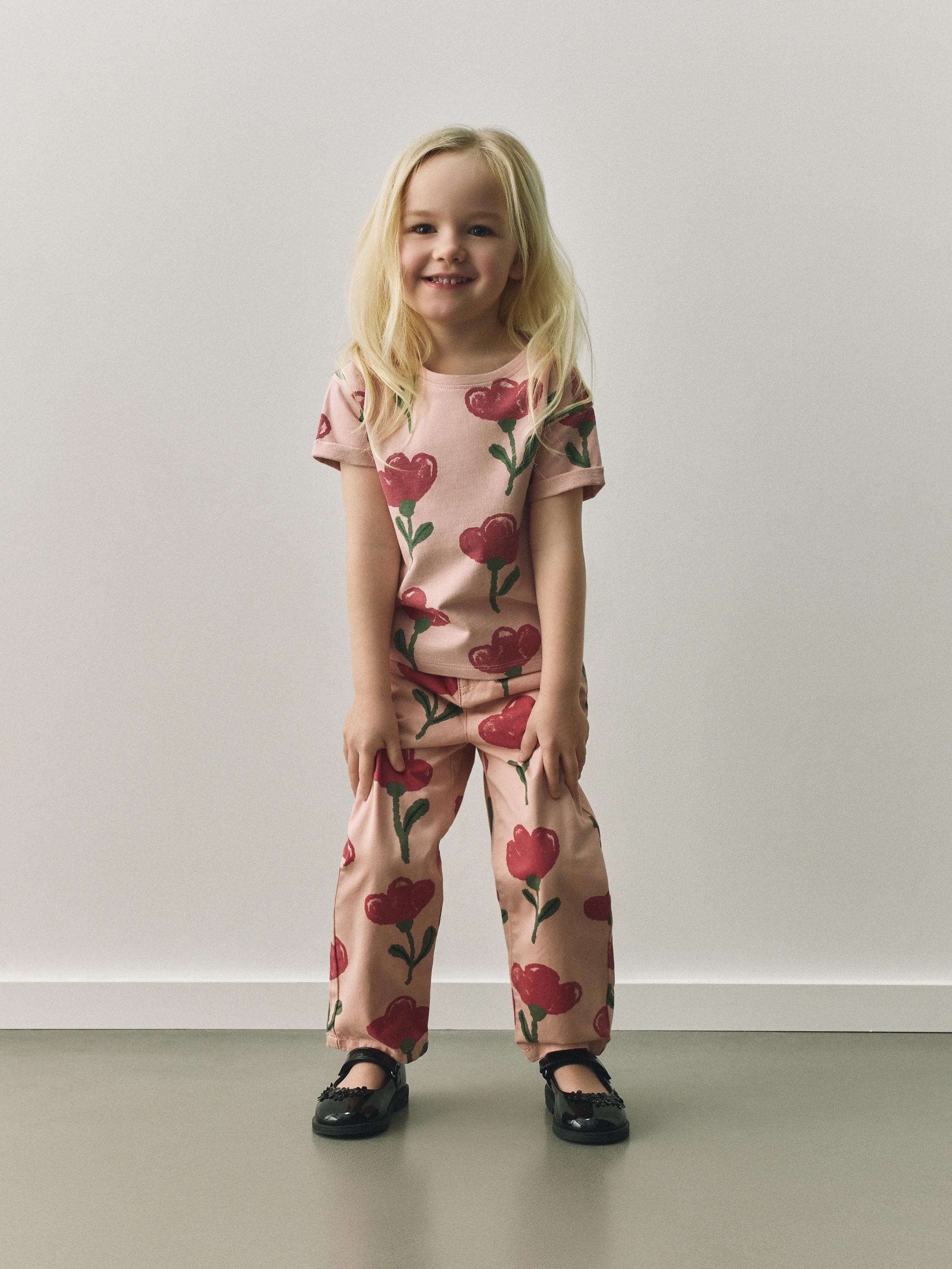 Pink Patterned Trousers, Pink, large image number 3