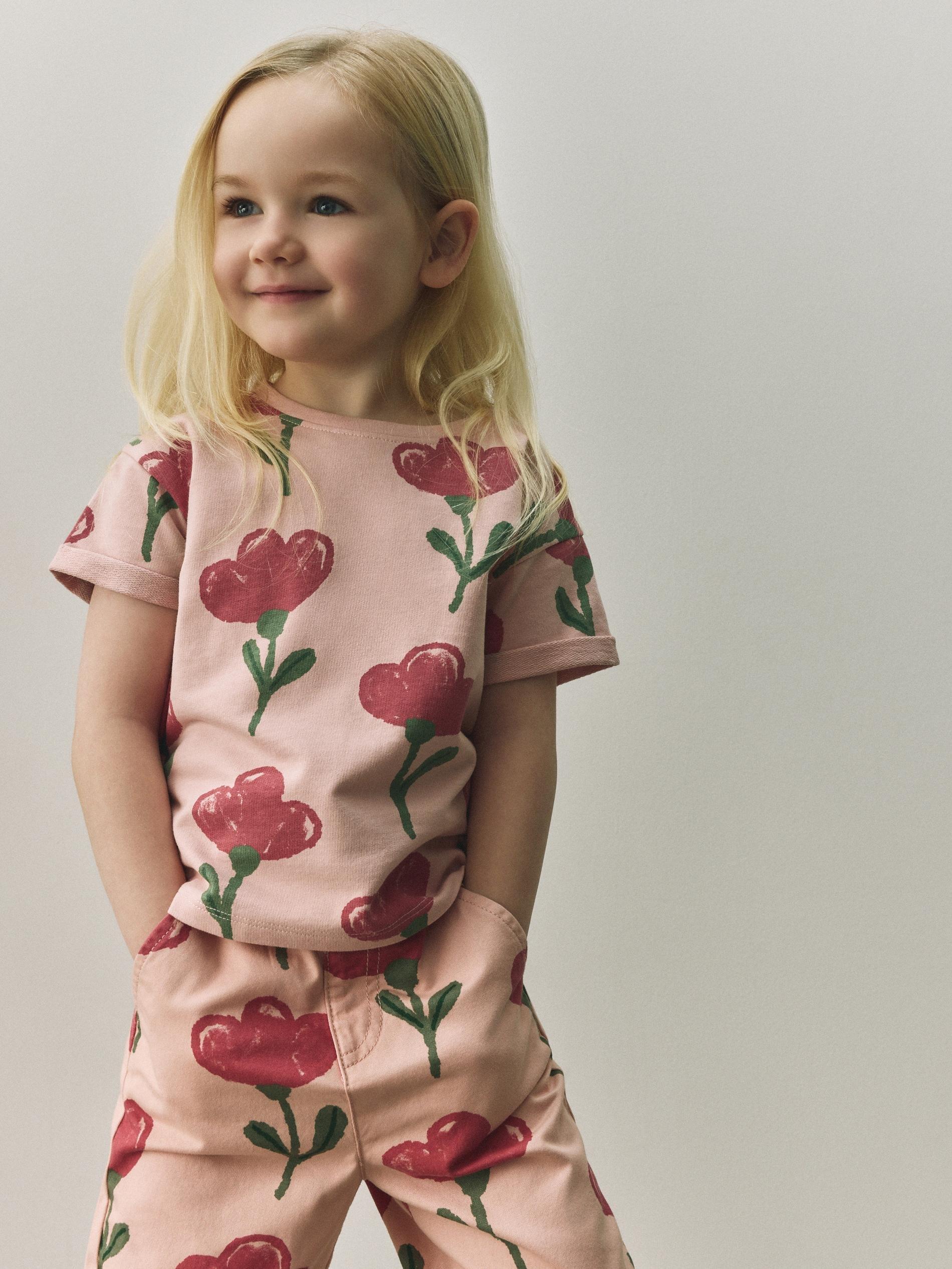 Pink Patterned Trousers, Pink, large image number 4