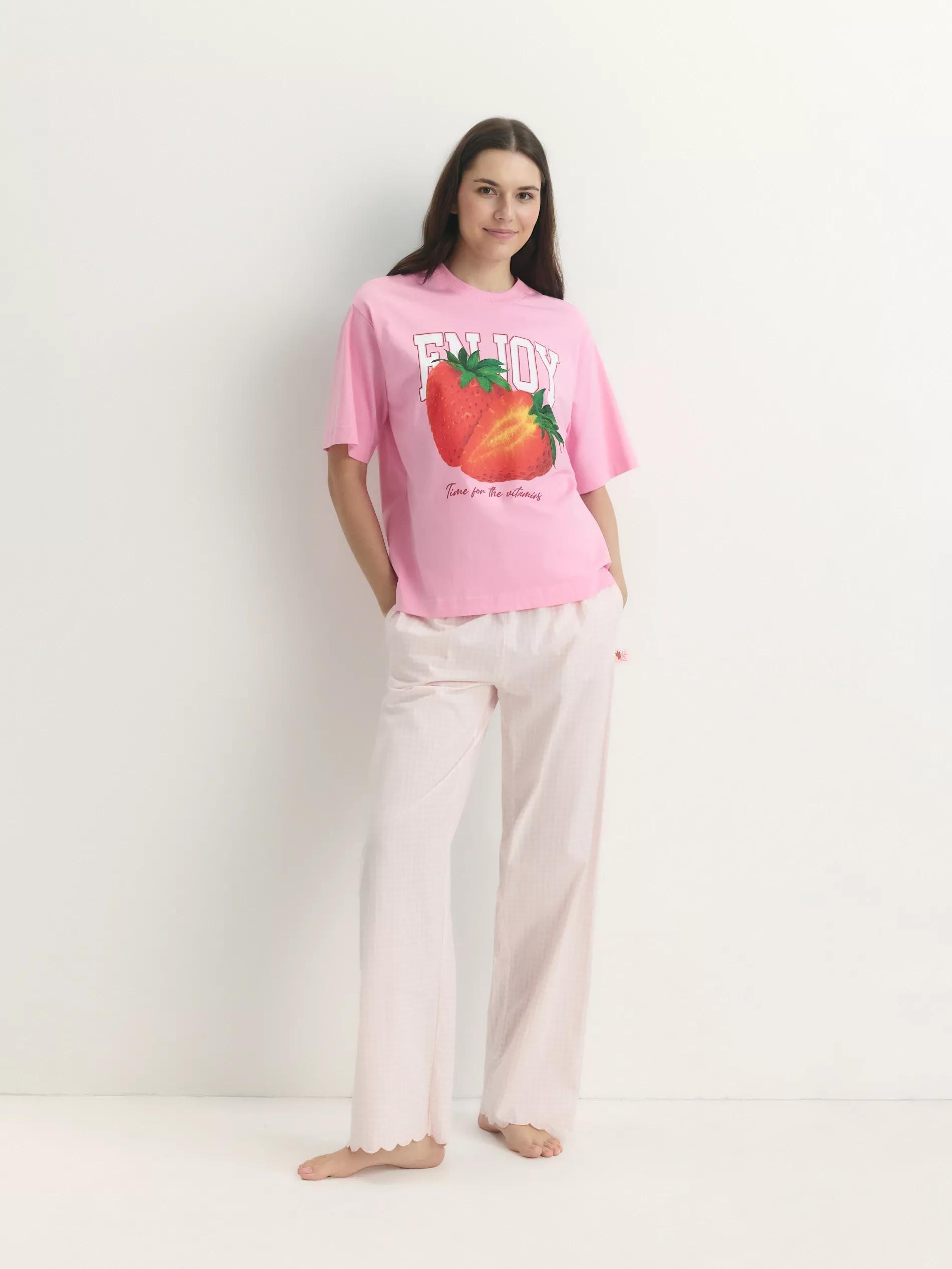 Pink Pj Trousers, Pink, large image number 1