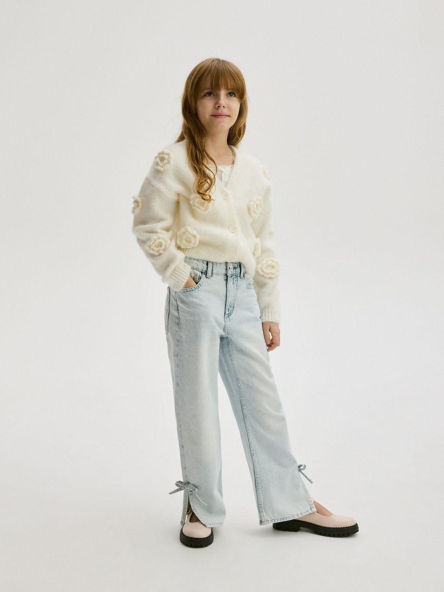 Blue Jeans With Bows, Blue, large image number 1