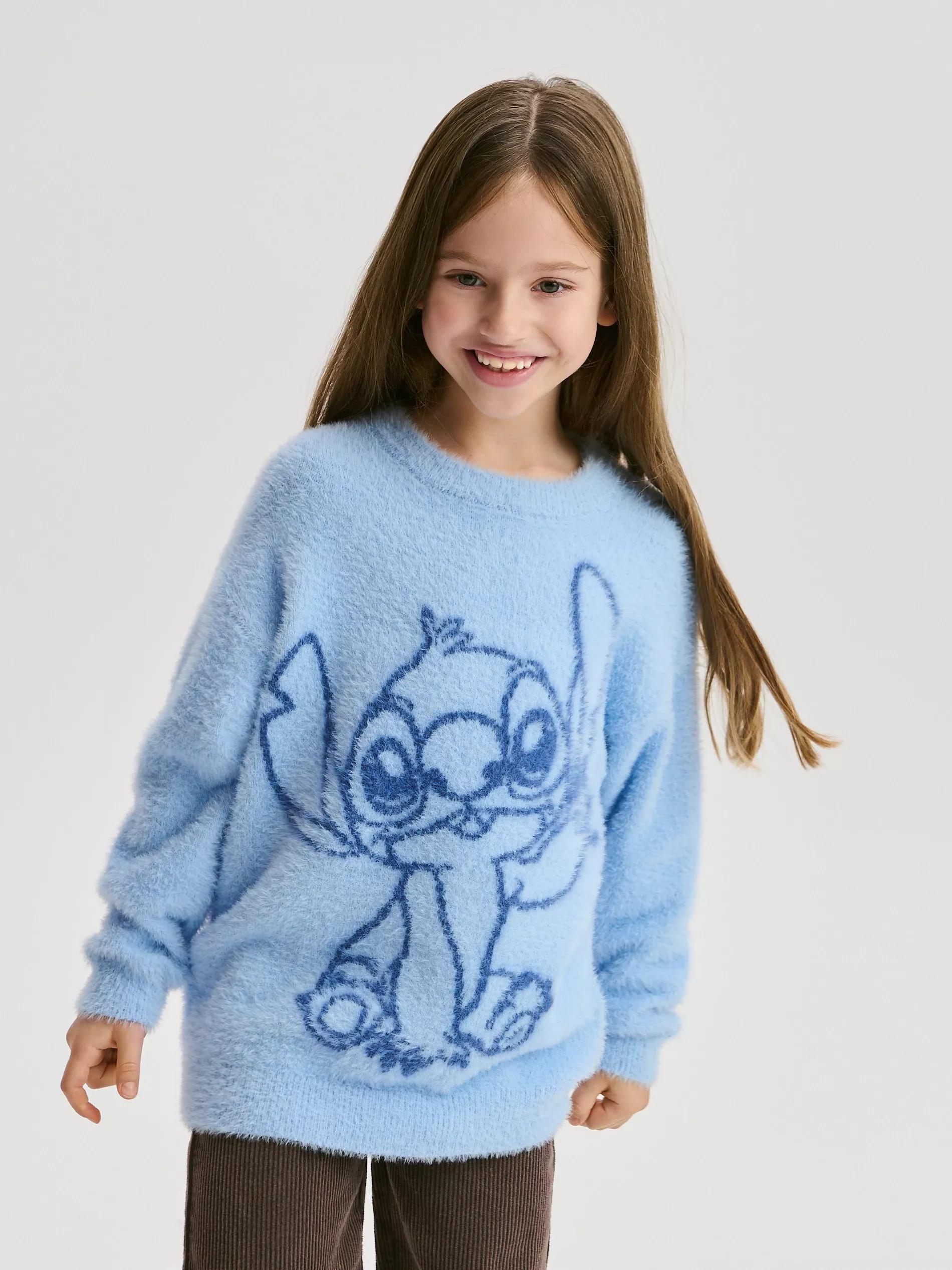Blue Sweater, Kids Girl, Blue, large image number 2