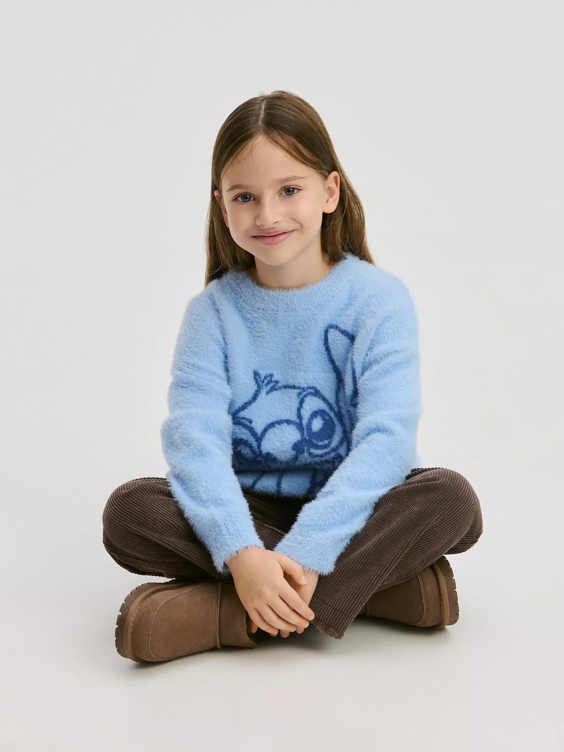 Blue Sweater, Kids Girl, Blue, large image number 3