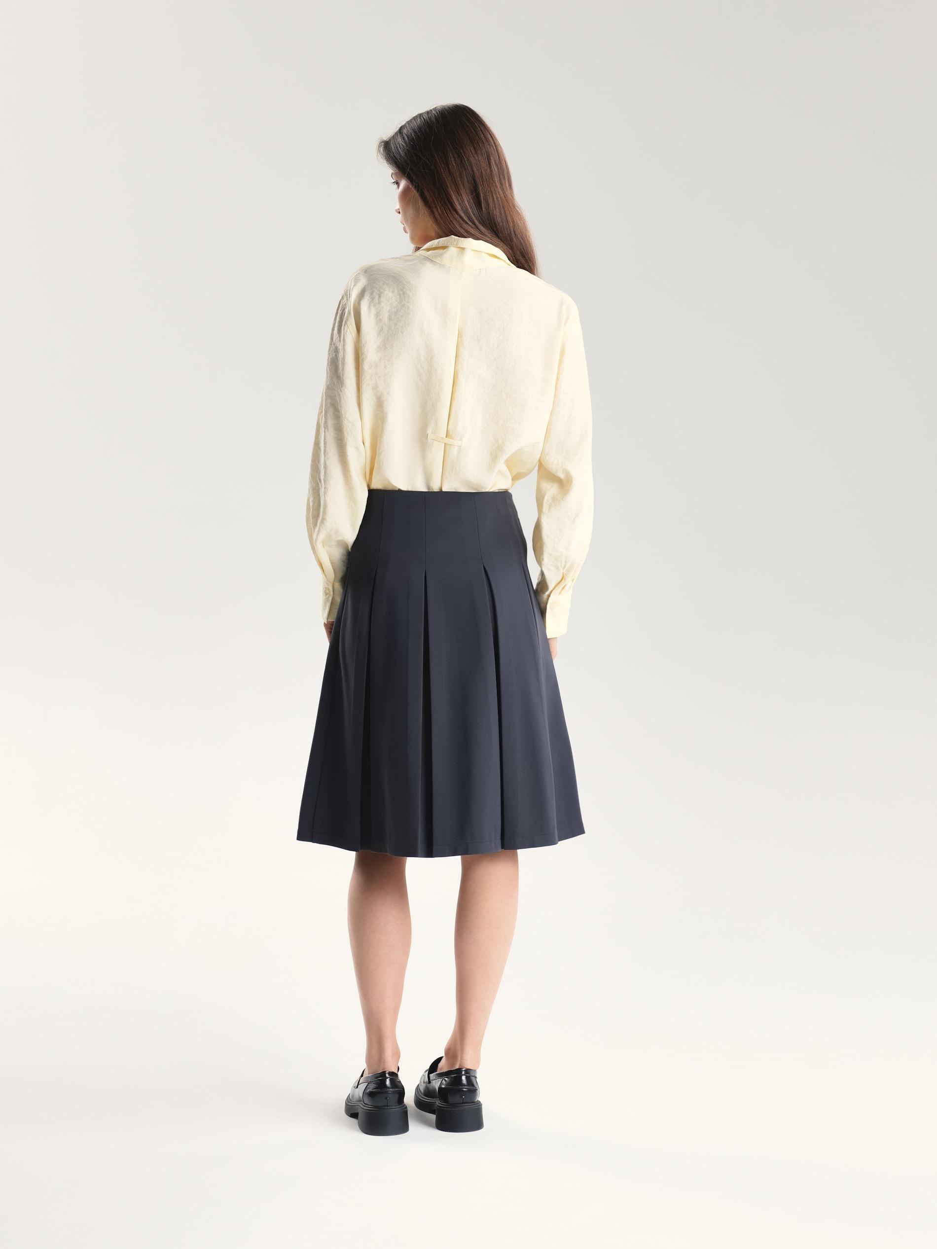 Green Flared Midi Skirt, Green, large image number 4