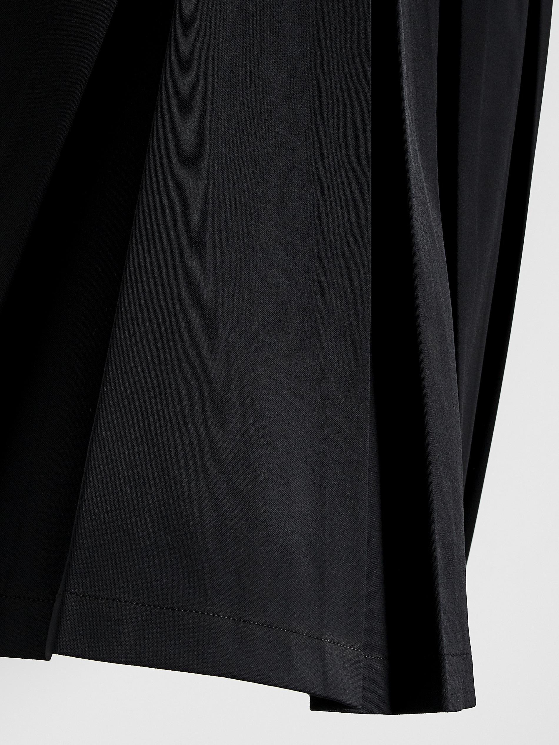 Black Flared Midi Skirt, Black, large image number 5