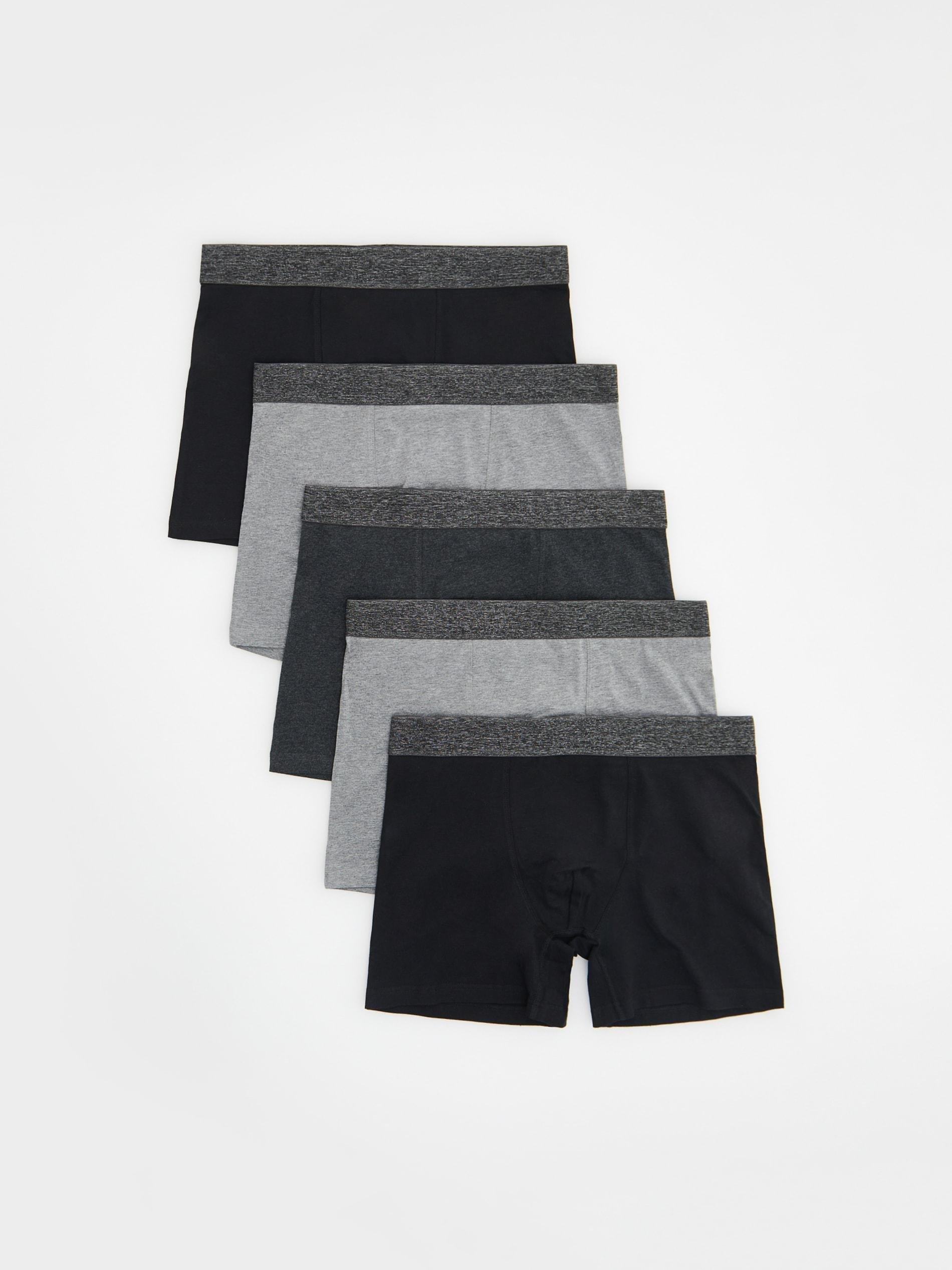 Grey Long Boxers, Set Of 5, , large image number 0