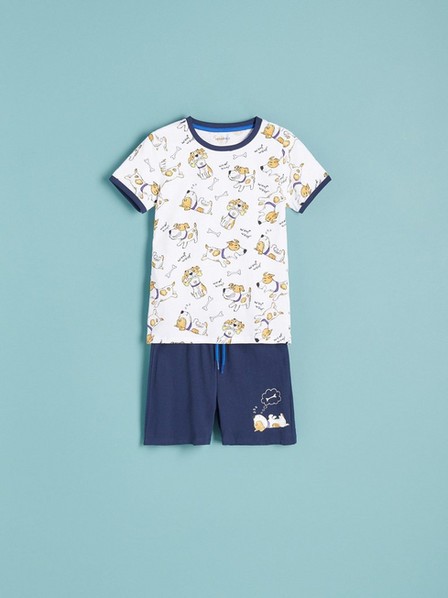 Reserved - Navy Dog Pattern Cotton Pyjama Set