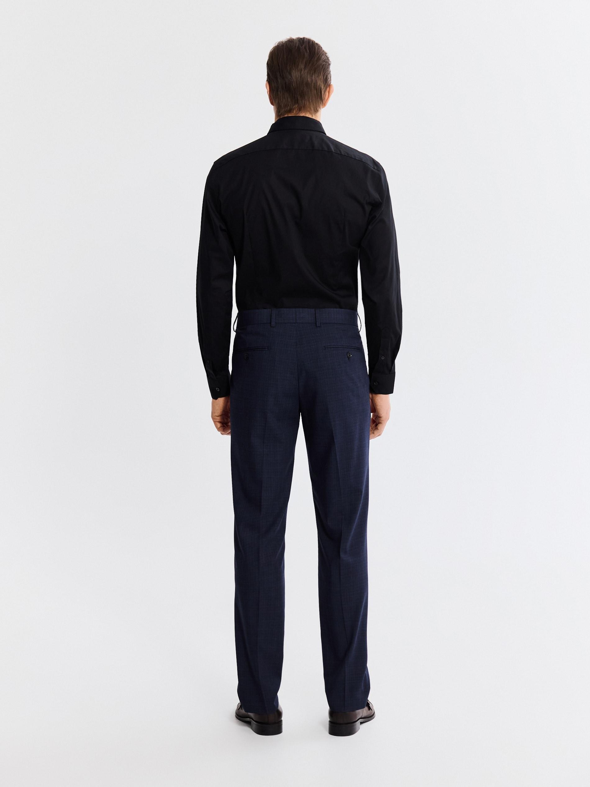 Navy Slim Fit Suit Trousers, Navy, large image number 2