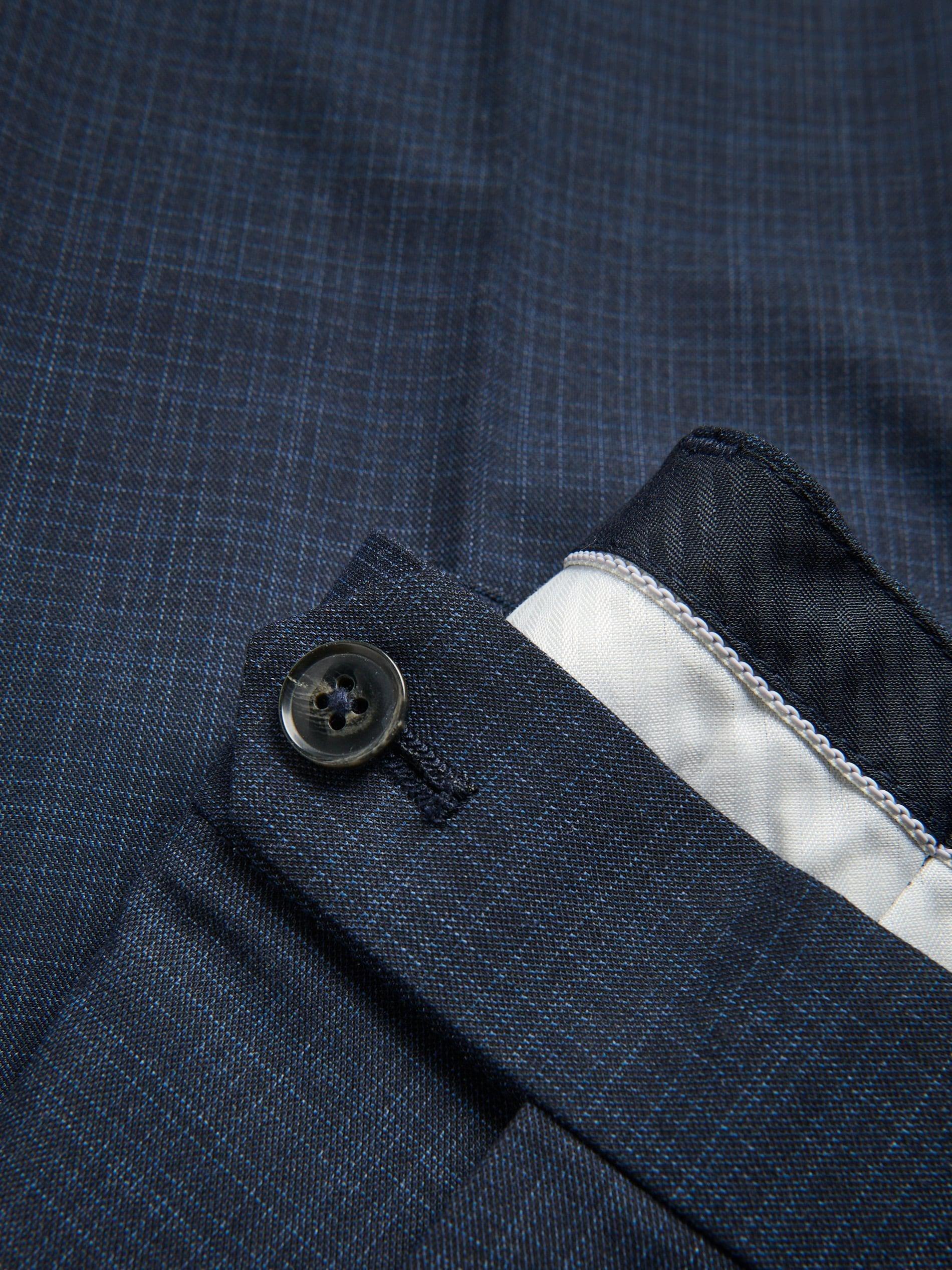 Navy Slim Fit Suit Trousers, Navy, large image number 4