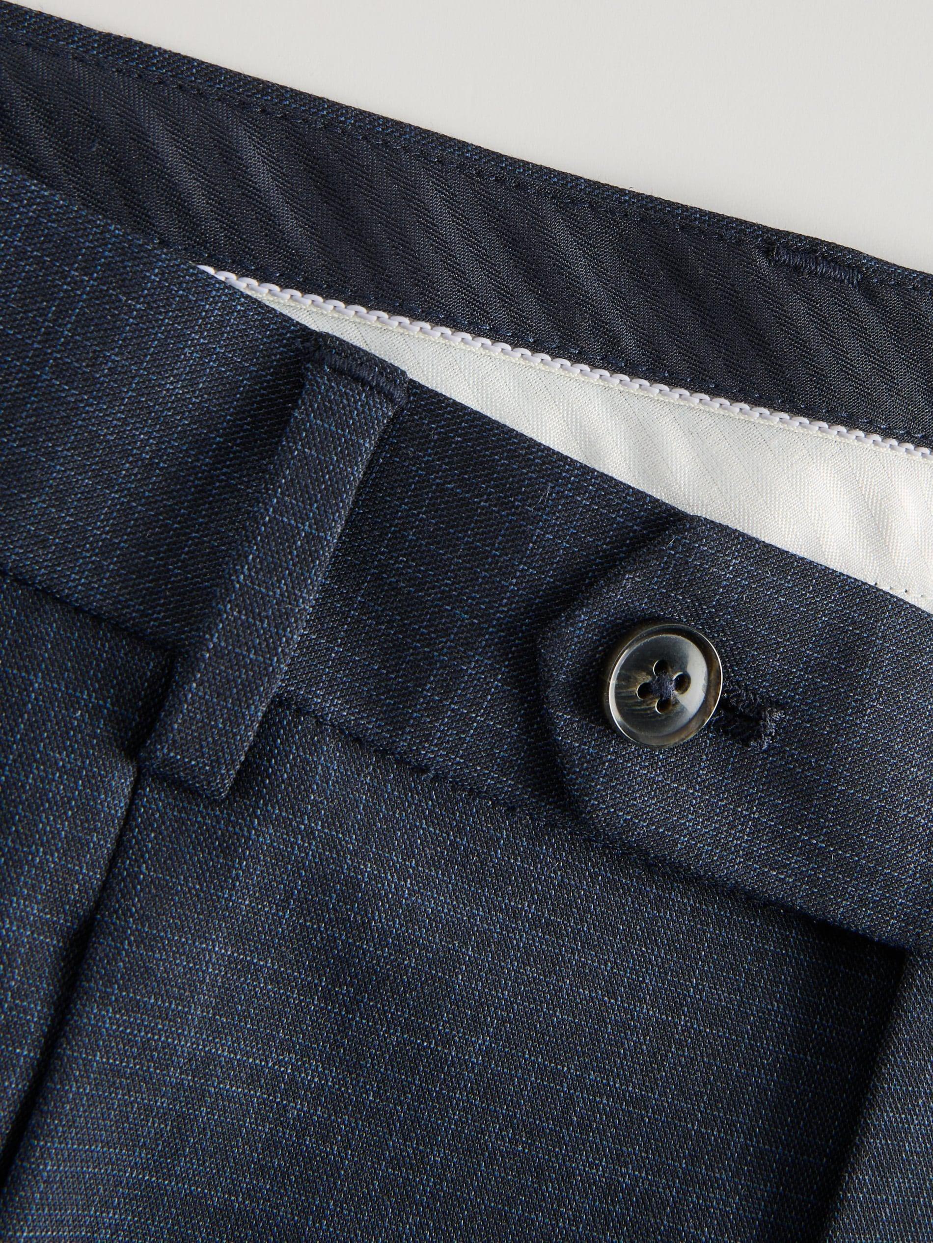 Navy Slim Fit Suit Trousers, Navy, large image number 5