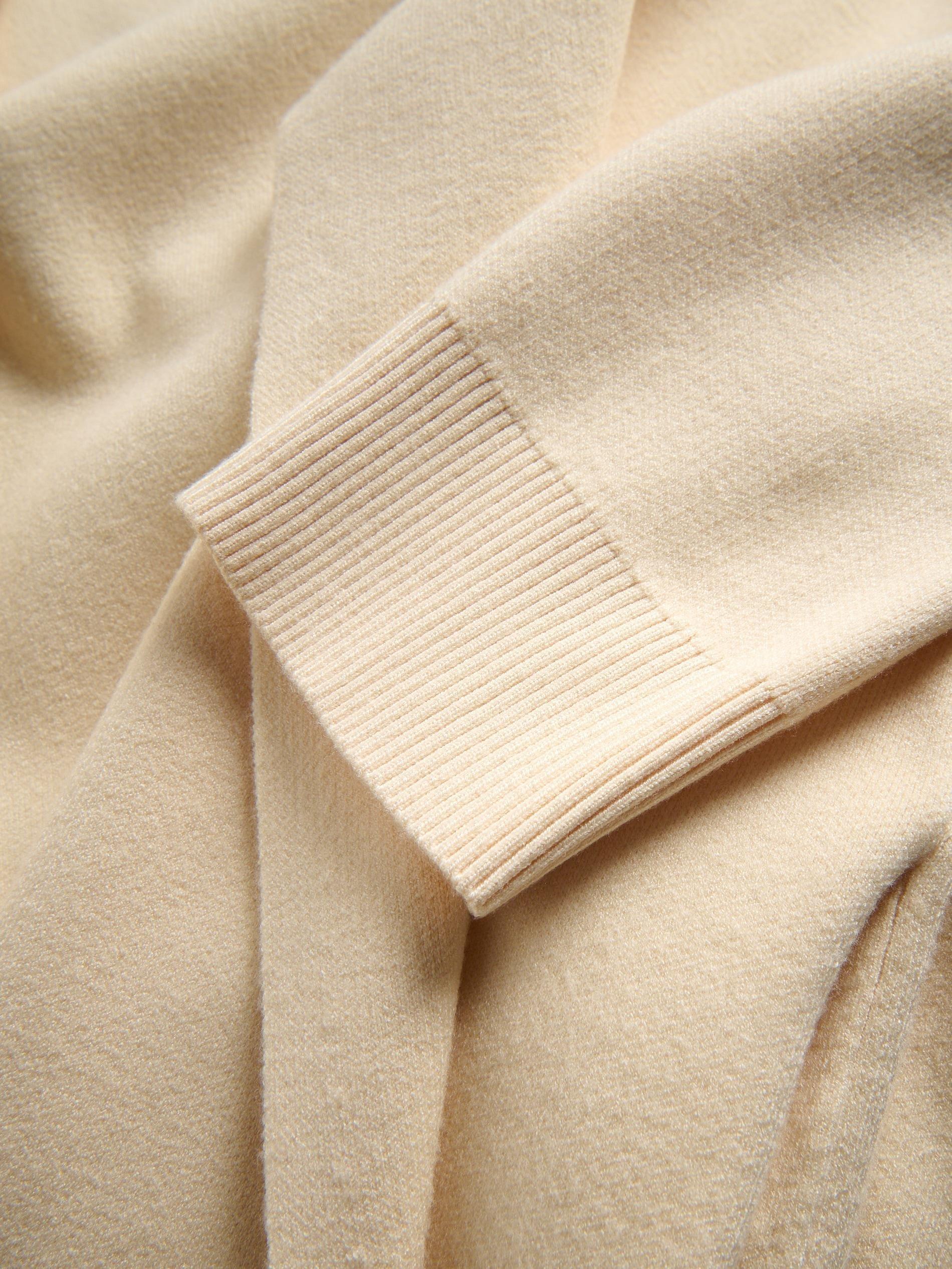 Beige Viscose Blend Longline Cardigan, Ivory, large image number 1
