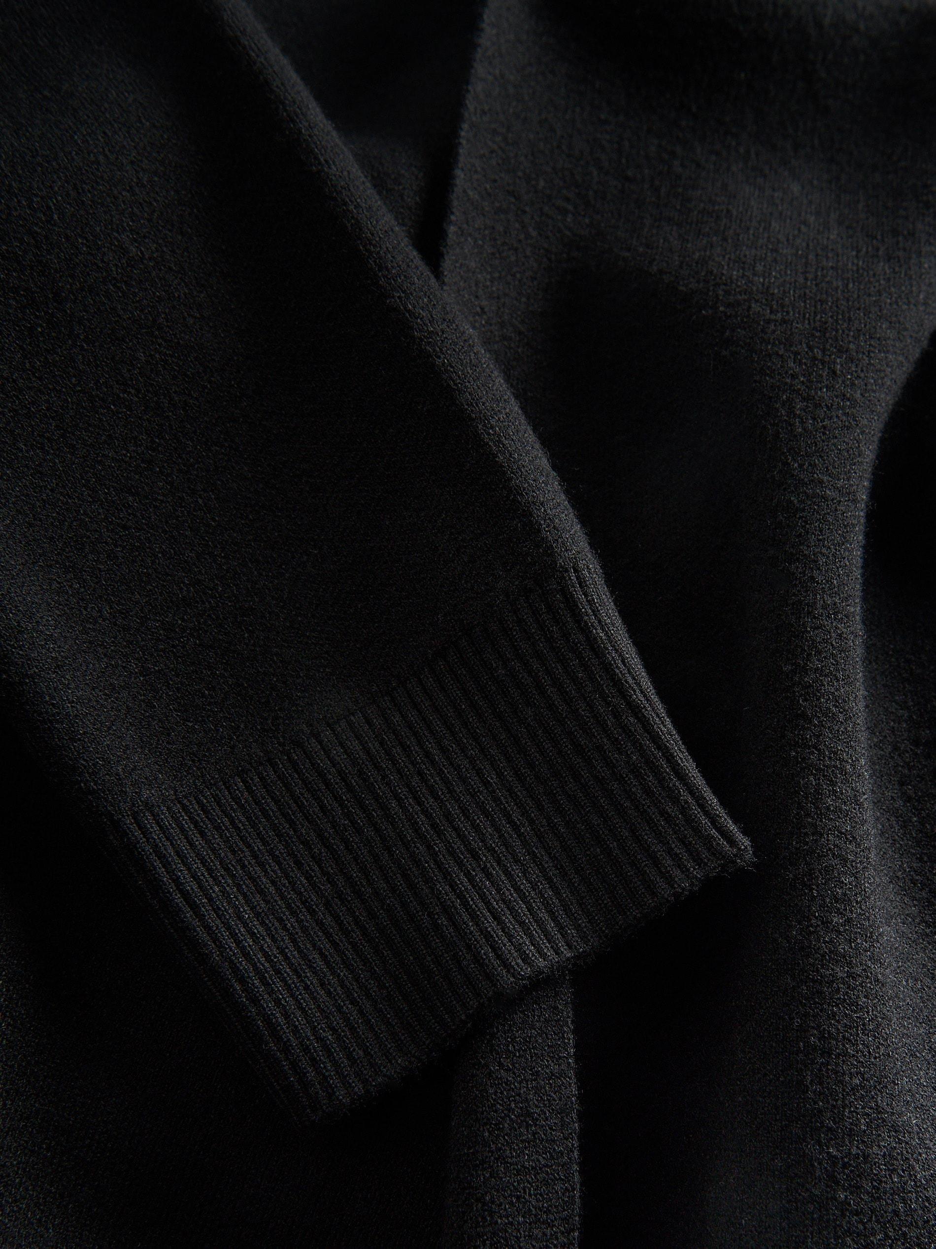 Black Viscose Blend Longline Cardigan, Black, large image number 4