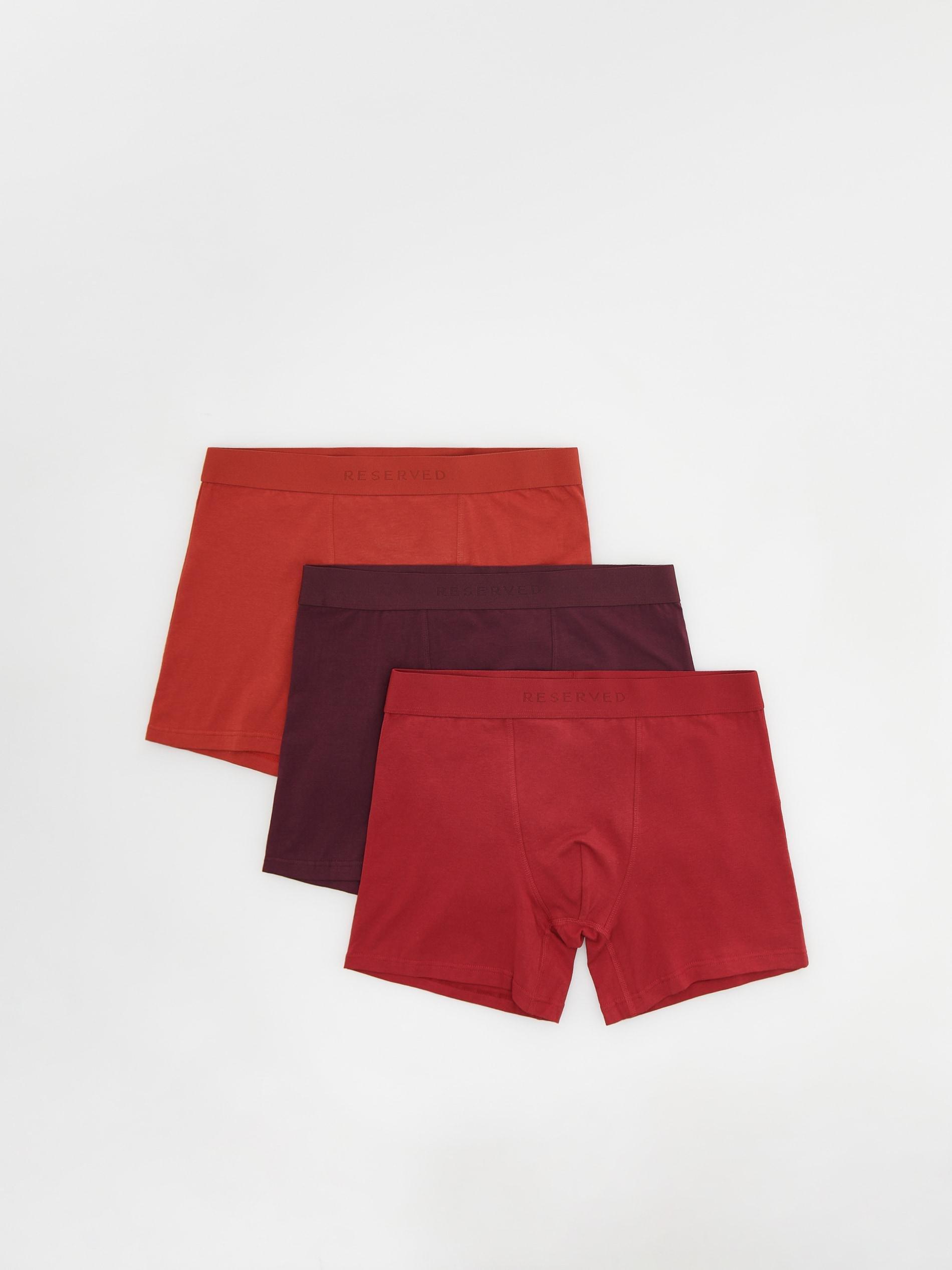 Burgundy Long Boxers 3 Pack, , large image number 0