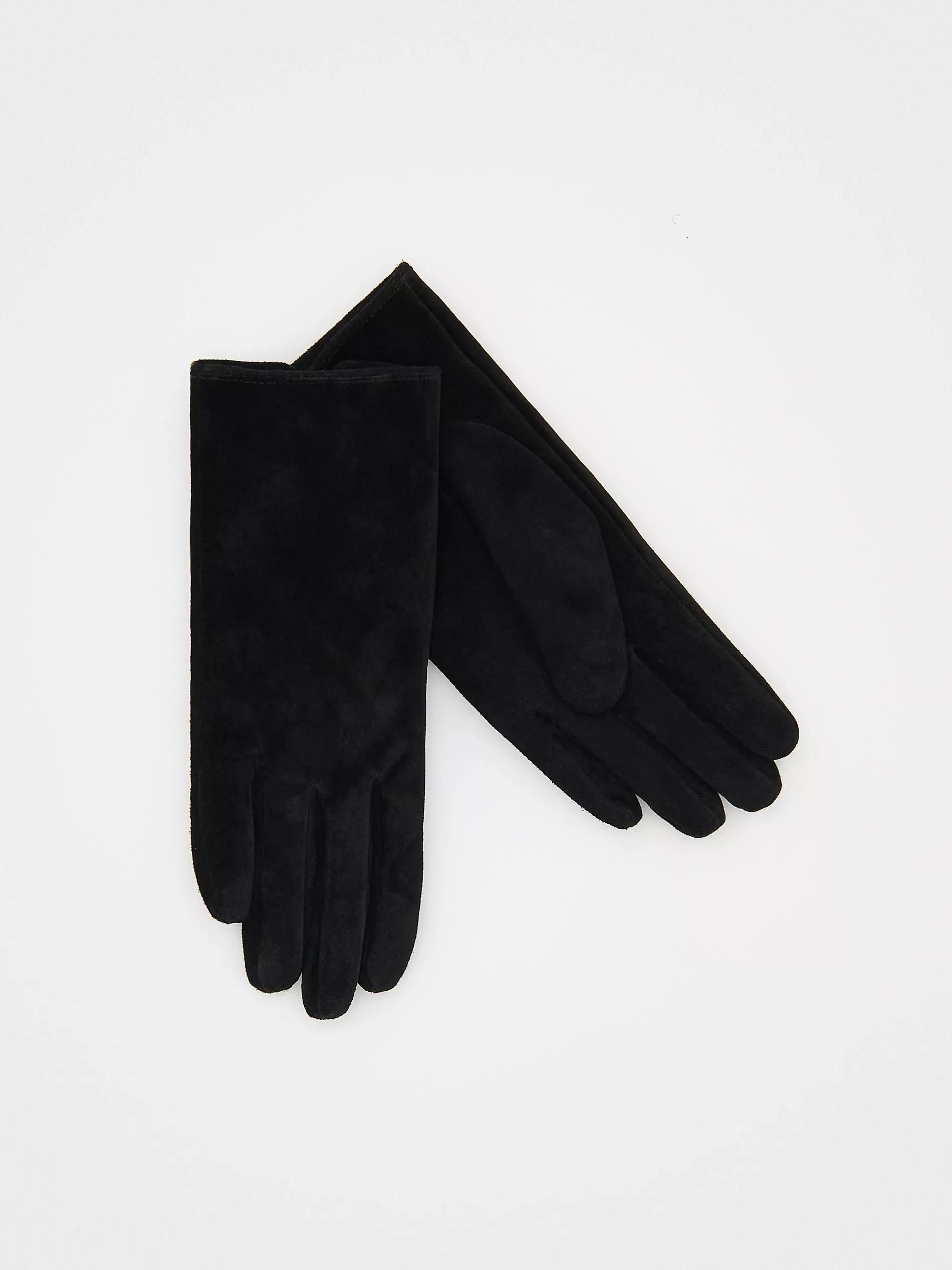 Black Suede Gloves, , large image number 0