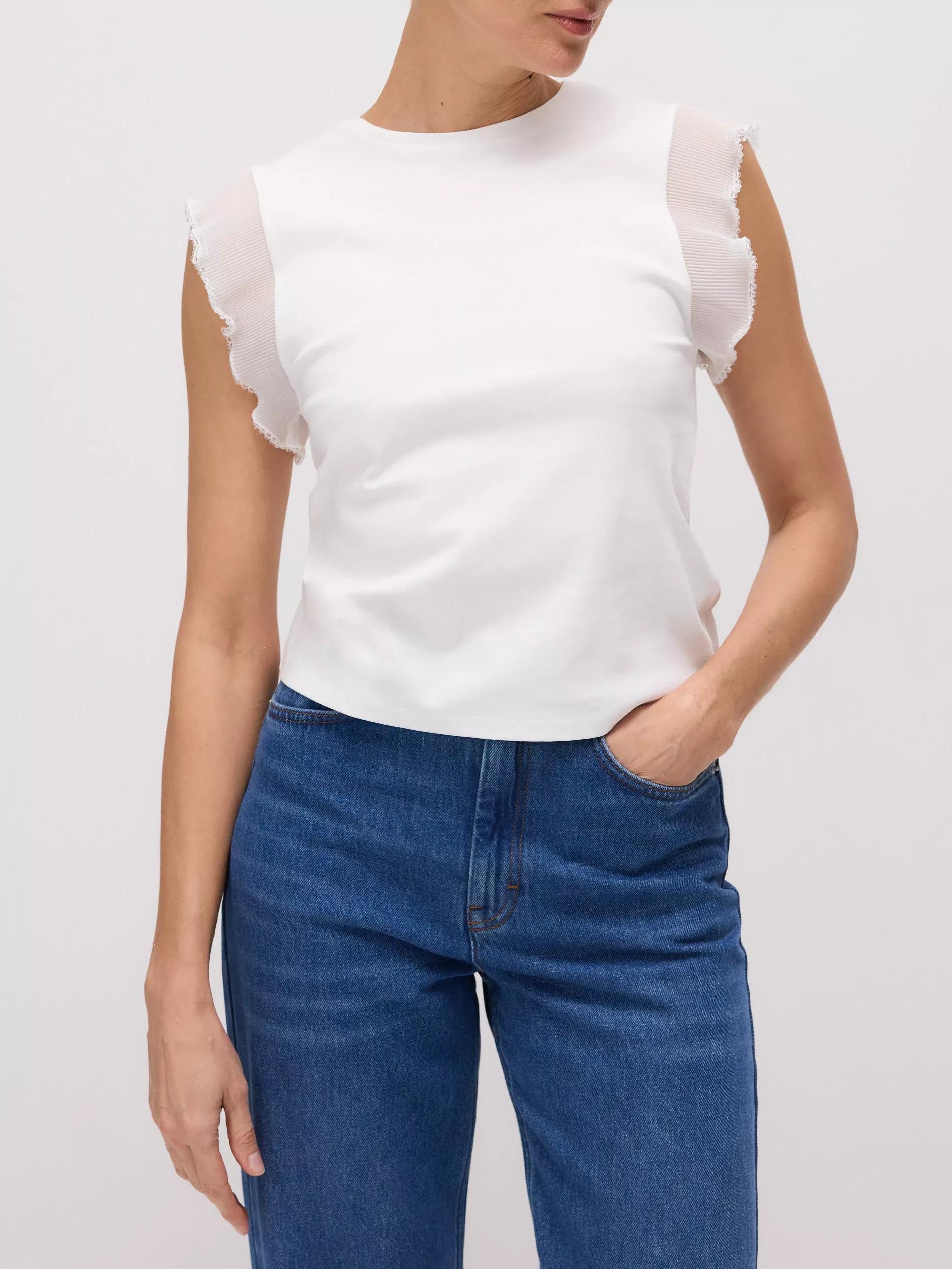 White Blouse With Decorative Insert, , large image number 3