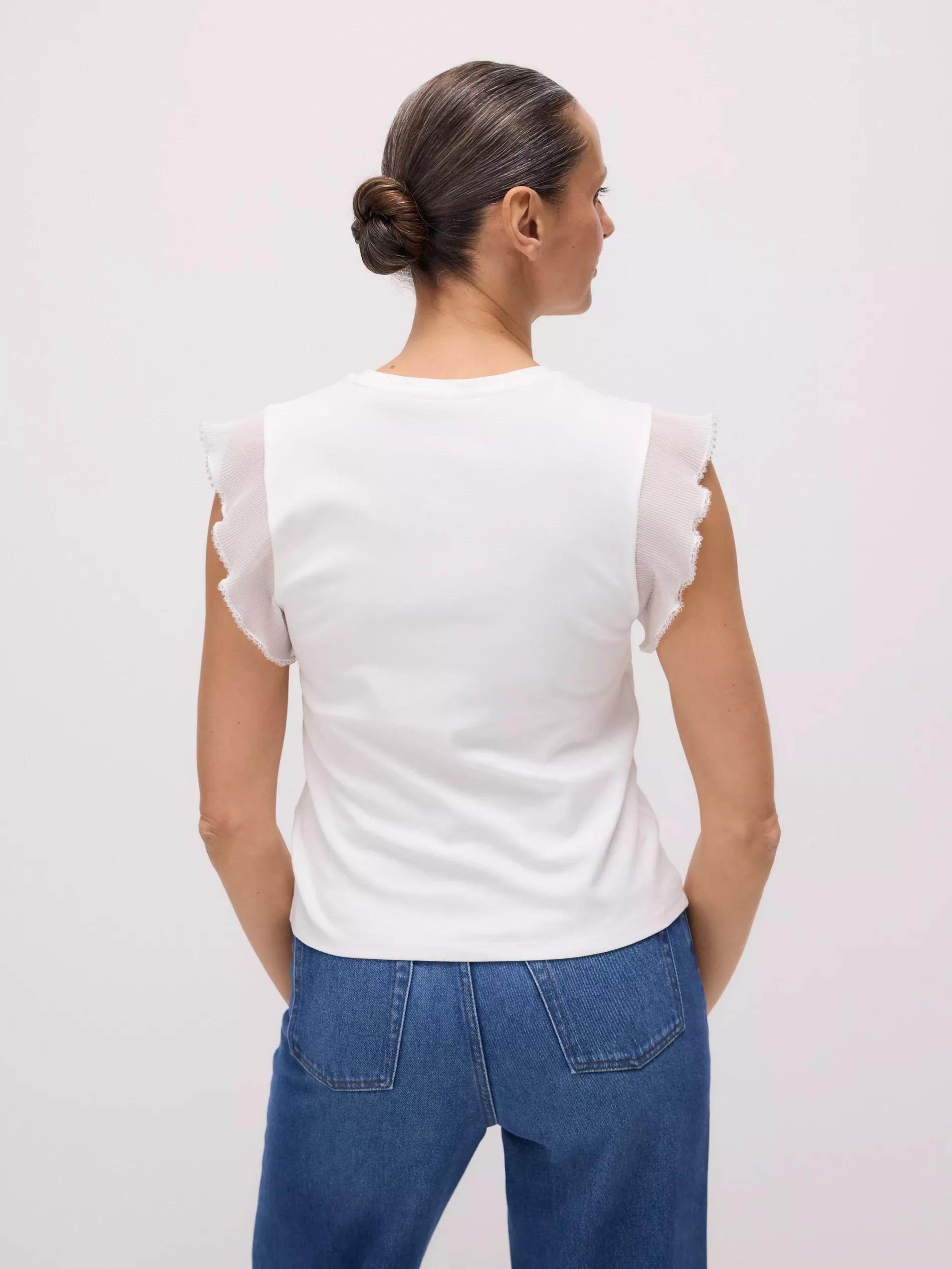 White Blouse With Decorative Insert, , large image number 4